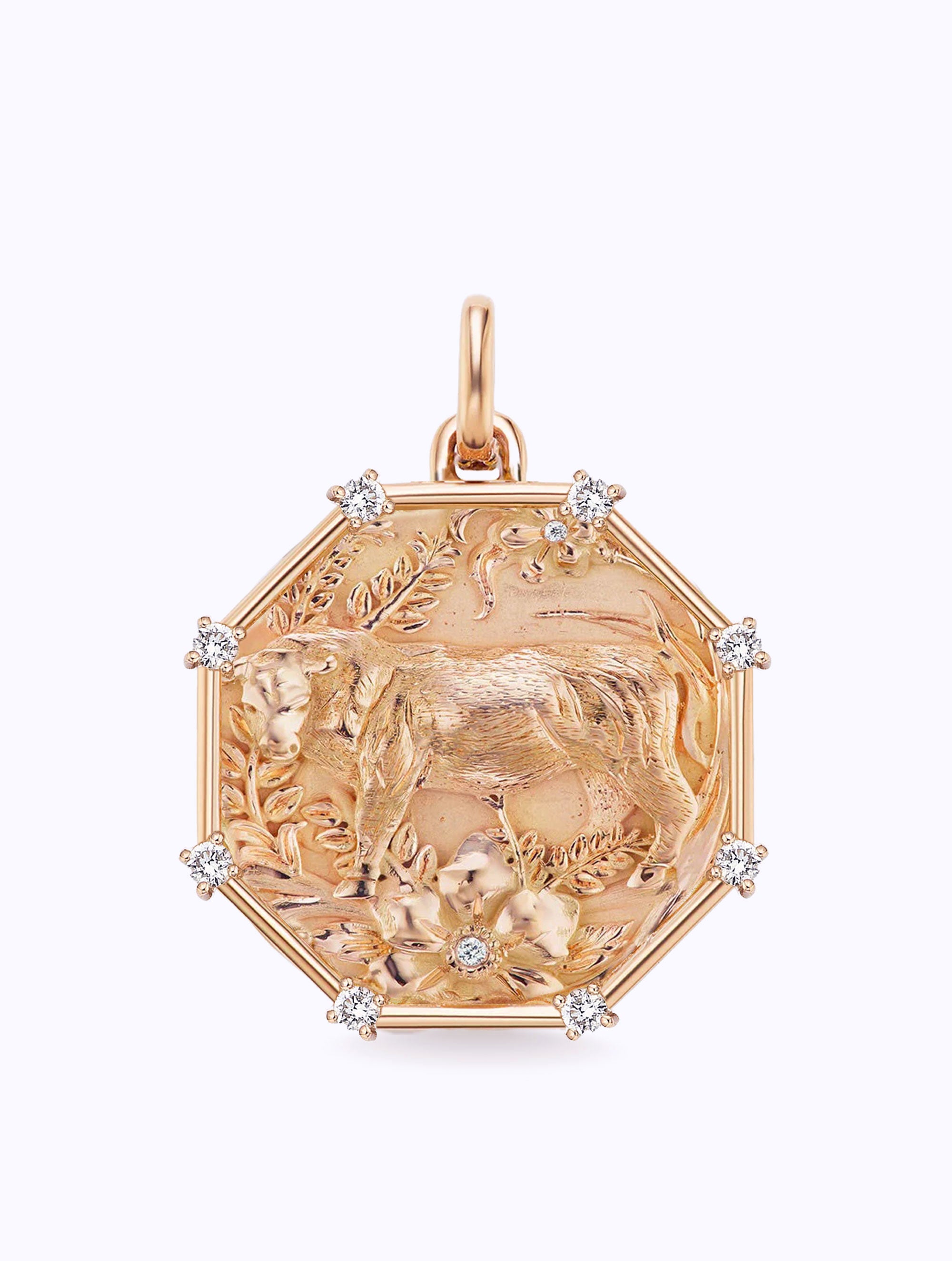 8 DIAMOND TALISMAN ZODIAC MEDALLION