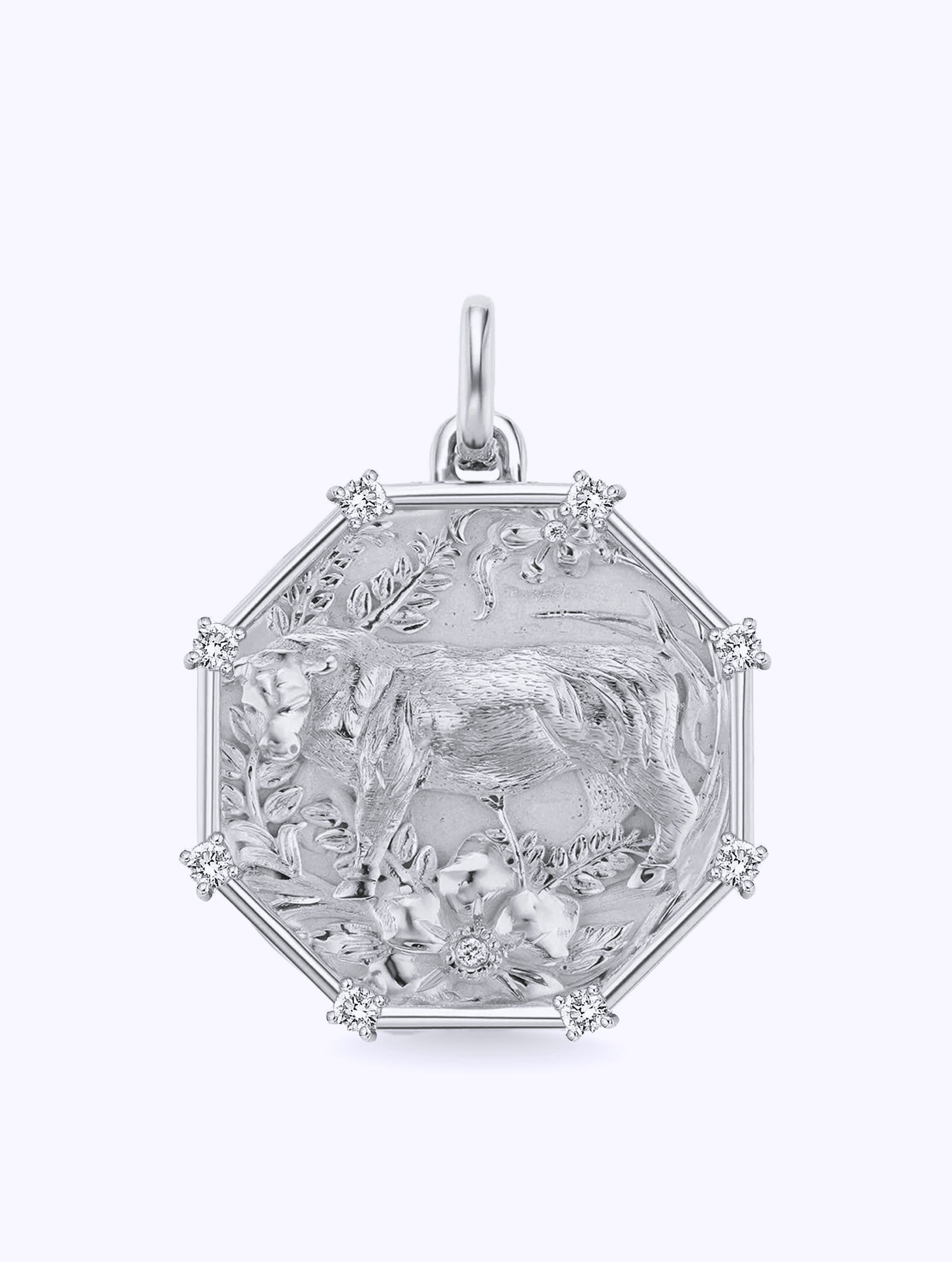 8 DIAMOND TALISMAN ZODIAC MEDALLION