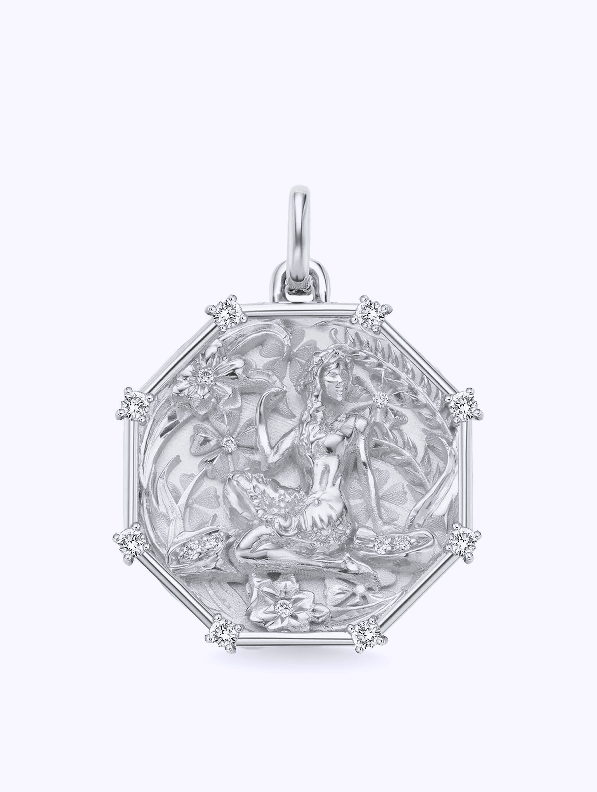 8 DIAMOND TALISMAN ZODIAC MEDALLION