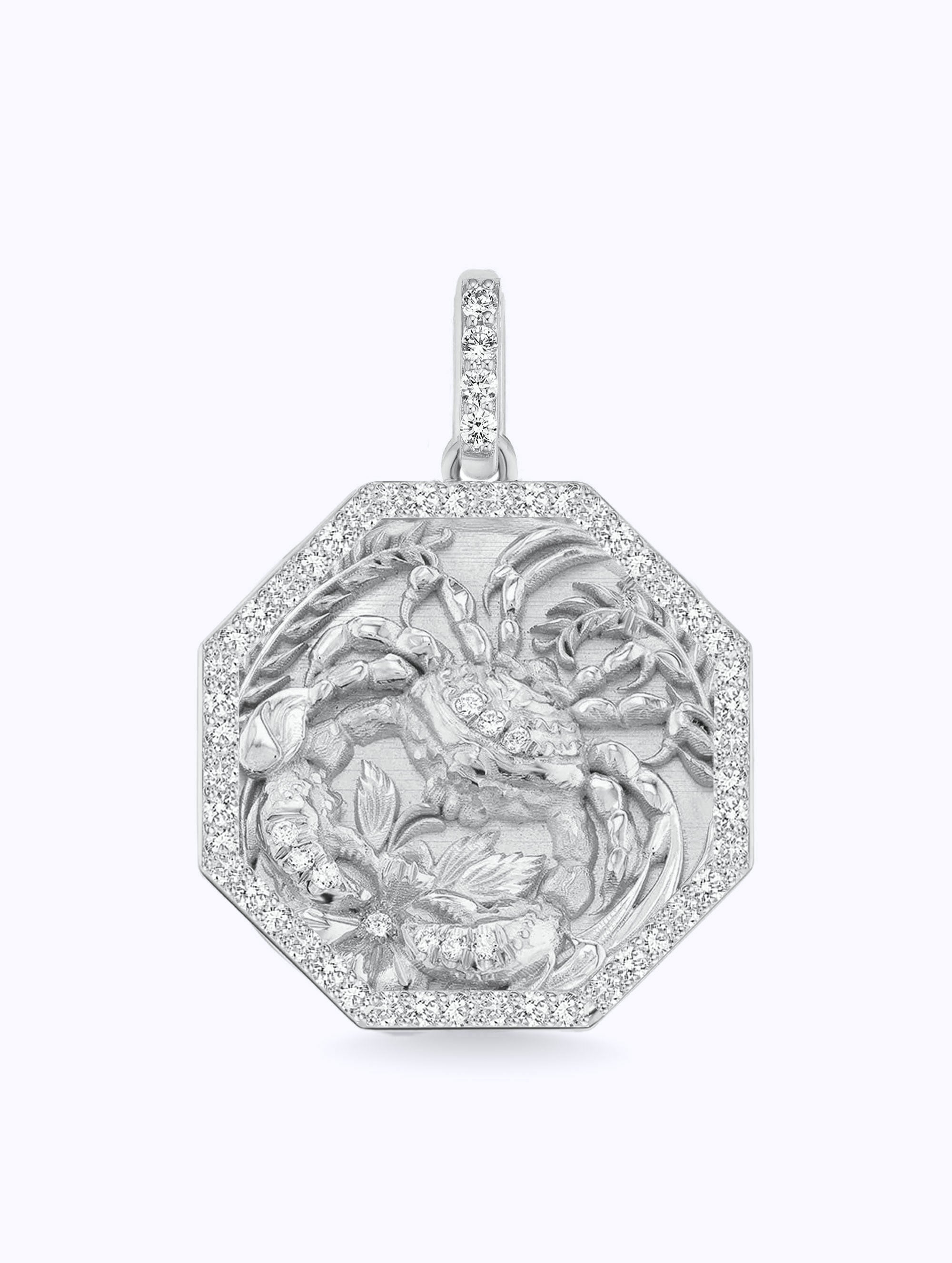ALL DIAMOND TALISMAN ZODIAC MEDALLION