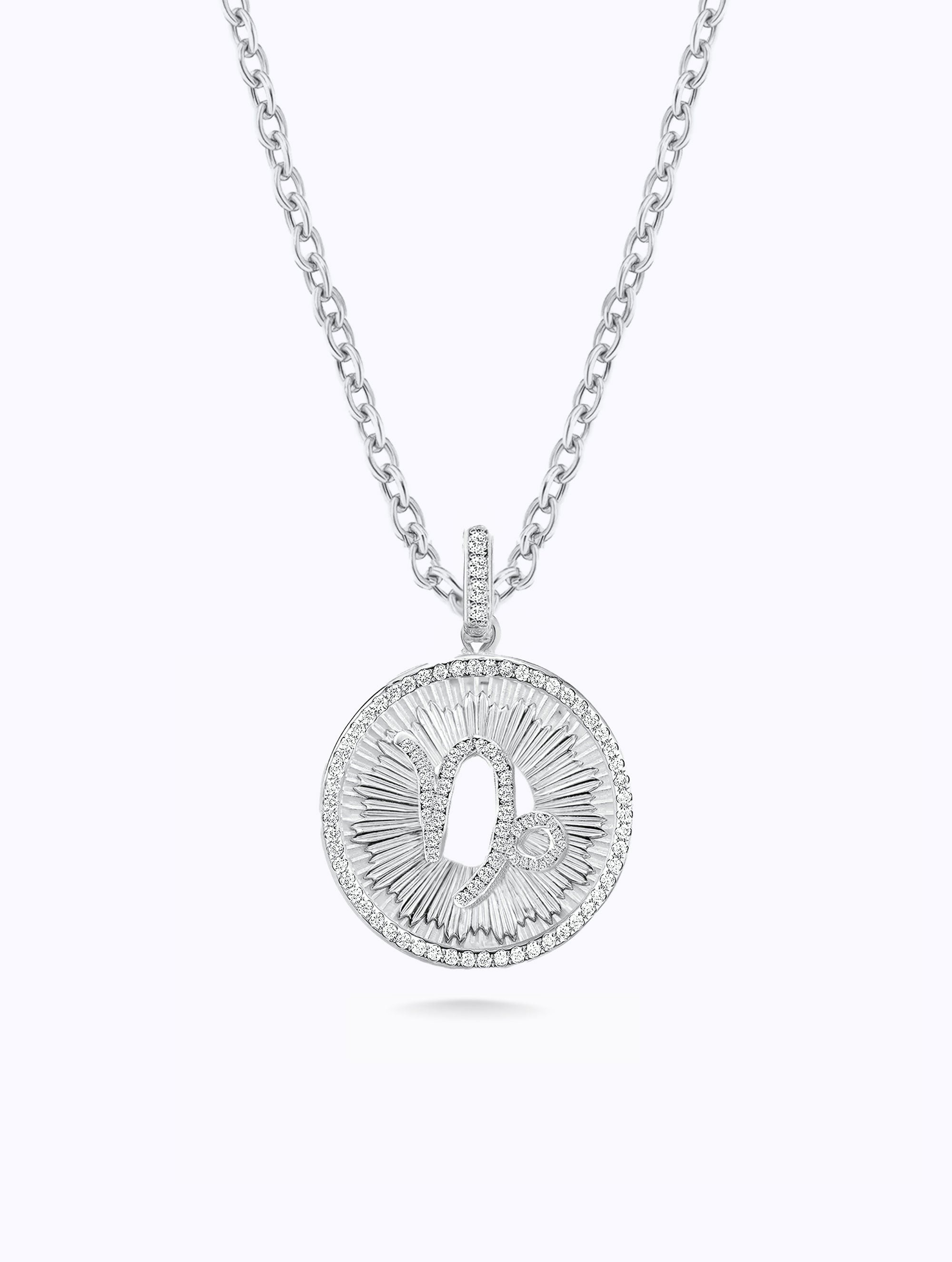 Aurora All Diamond Zodiac Medallion