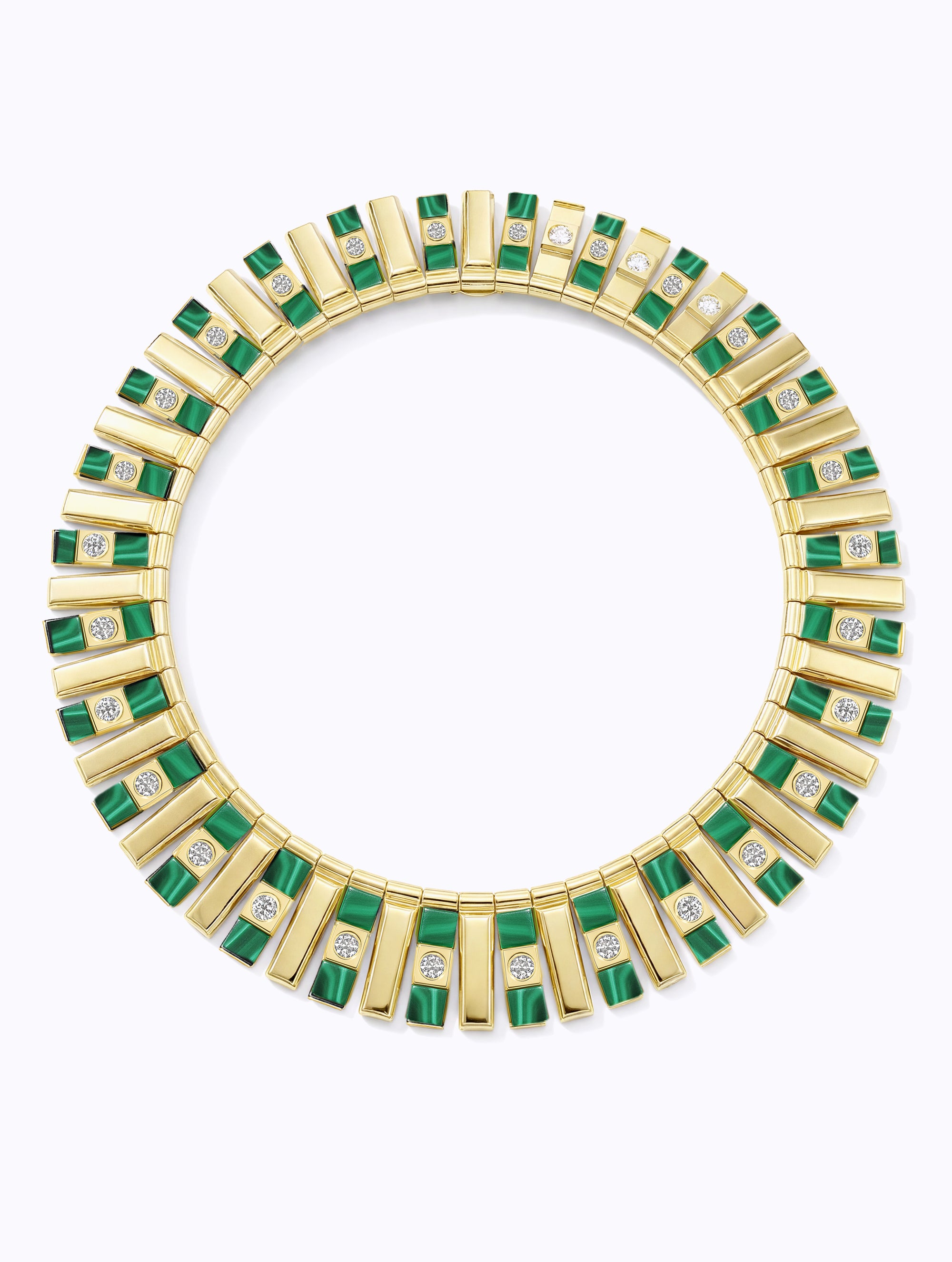 Carousel Malachite & Diamond Collar