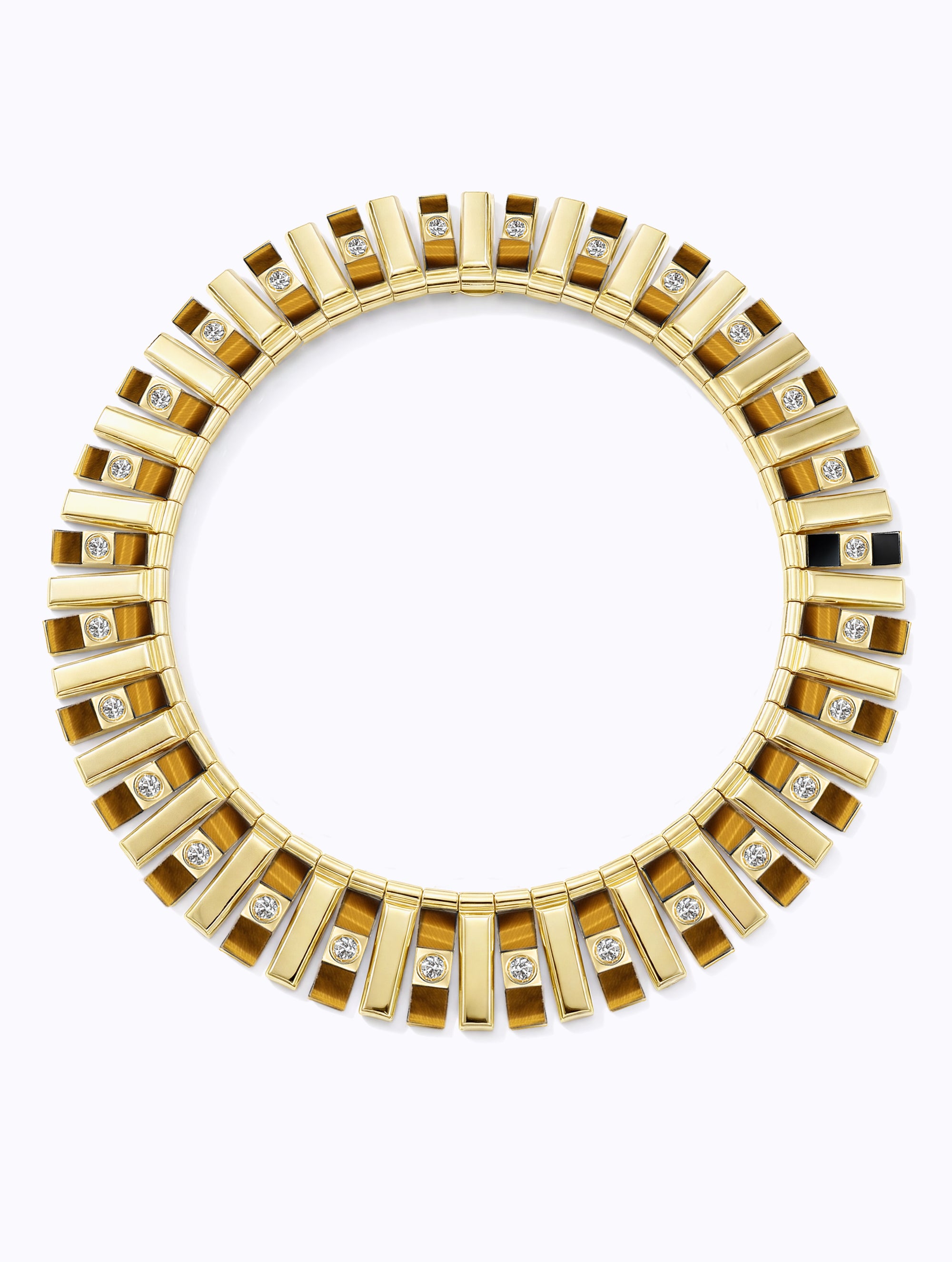 Carousel Tiger's Eye & Diamond Collar