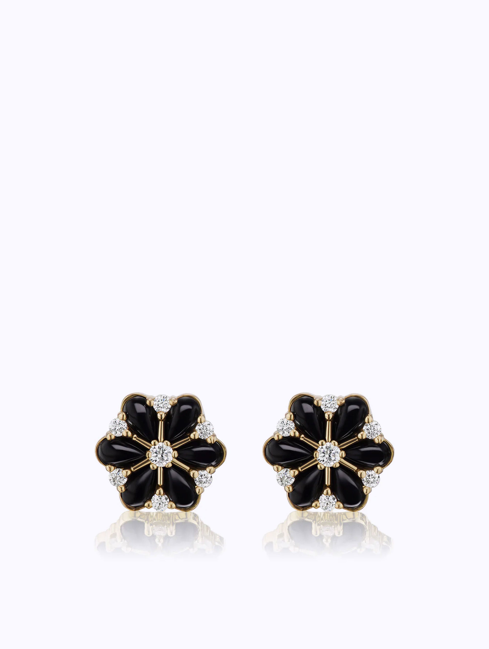 CONFETTI CLUSTER ONYX & DIAMOND EARRINGS