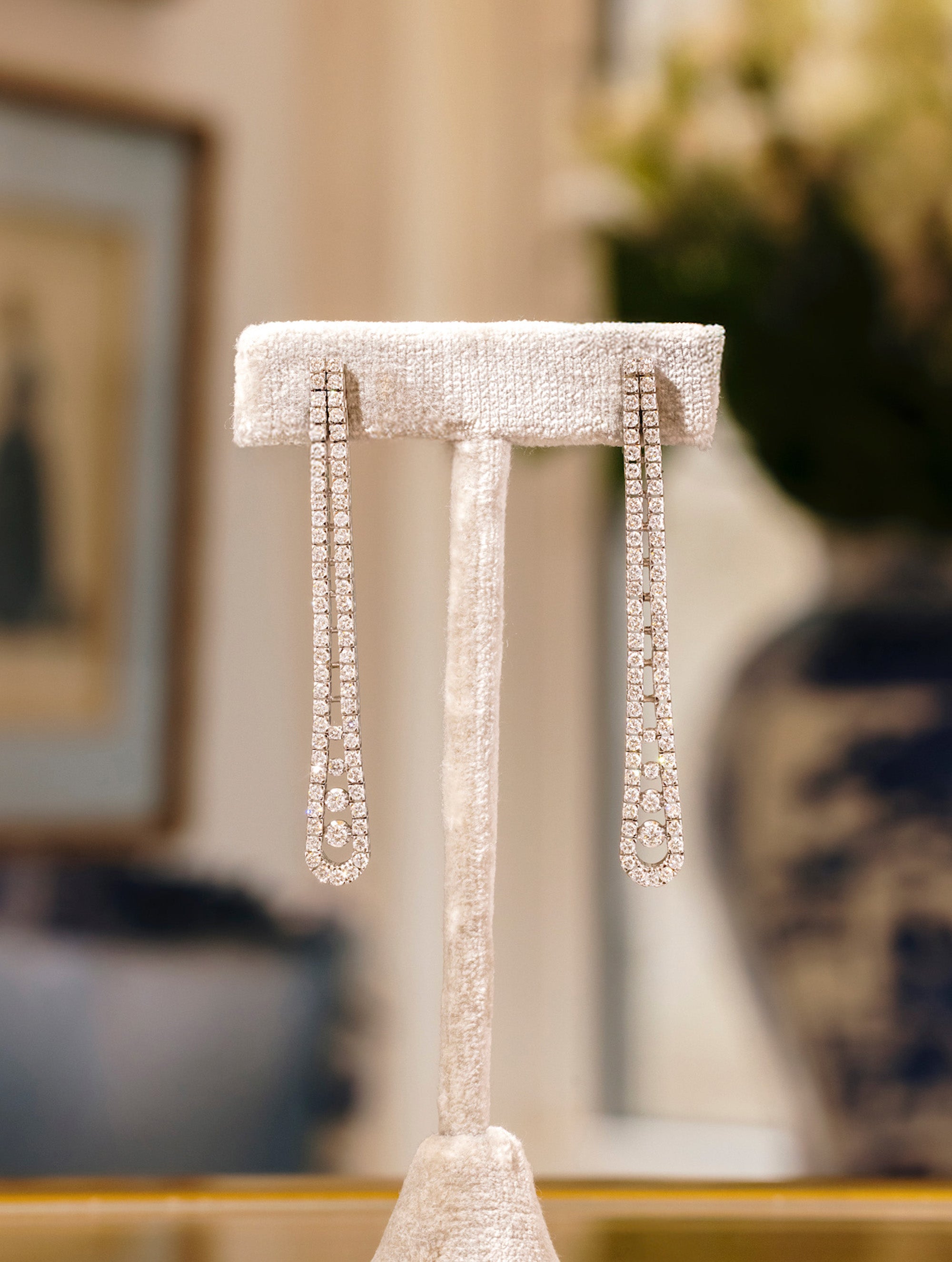 Vintage Diamond Drop Earrings