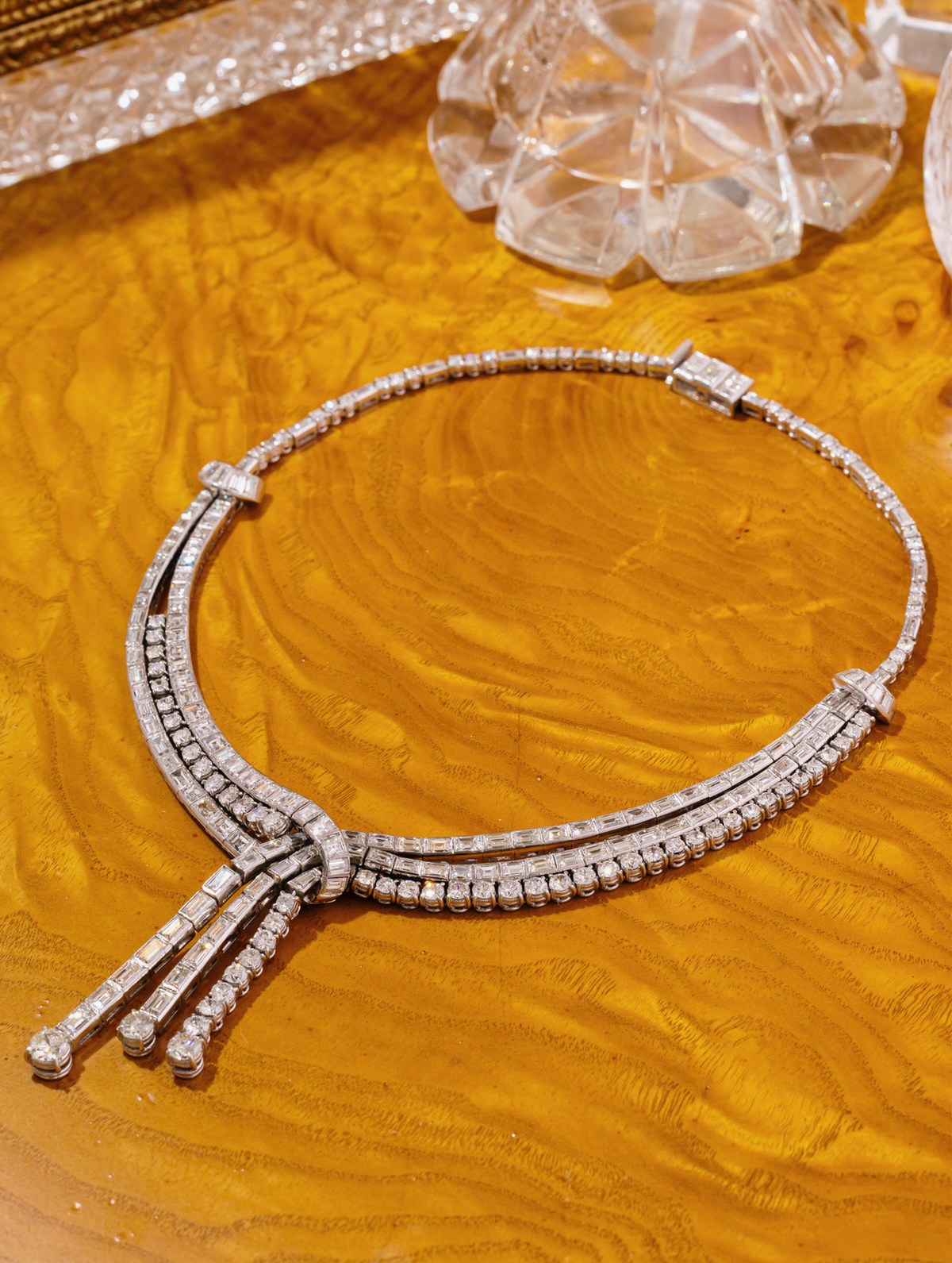 Important Diamond Tassel Necklace, 1950s-1960s