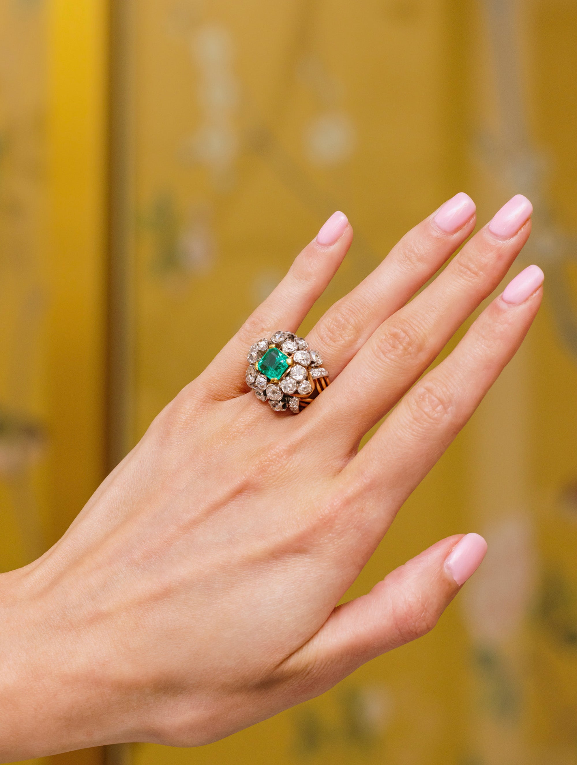 Antique Emerald and Diamond Ring