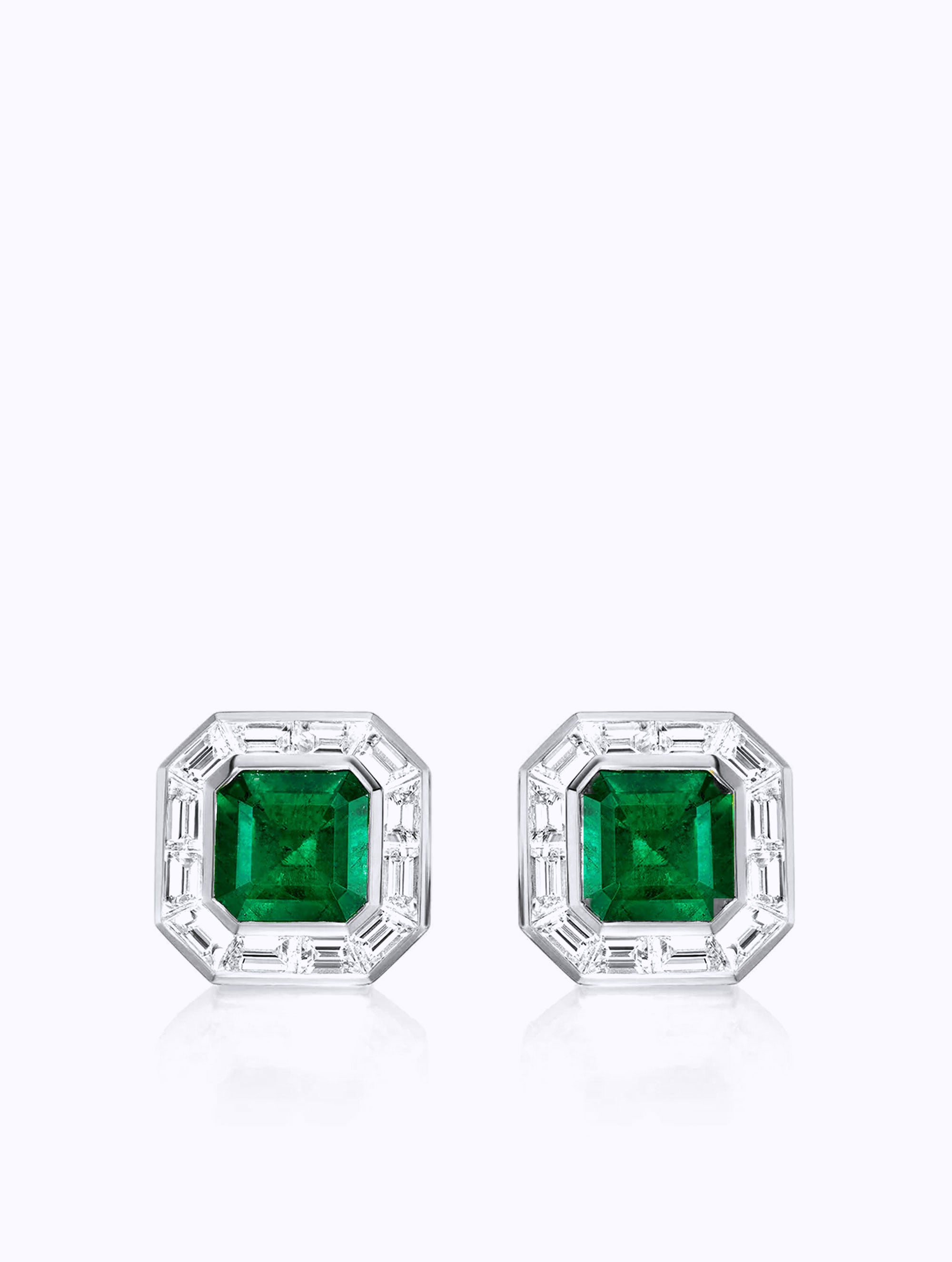 REGENT EMERALD & DIAMOND EARRINGS