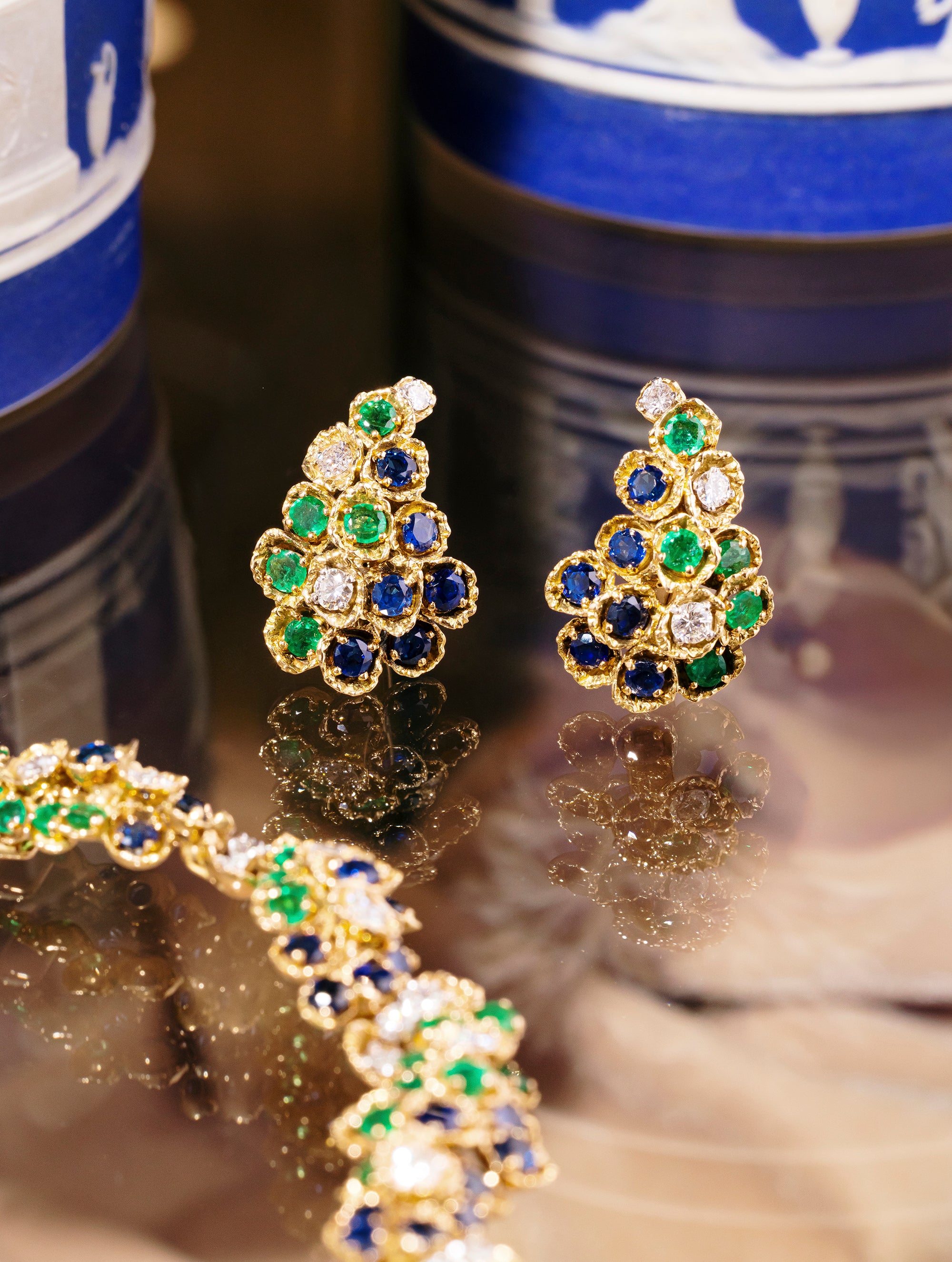 French Diamond, Sapphire, & Emerald Suite, Circa 1970s