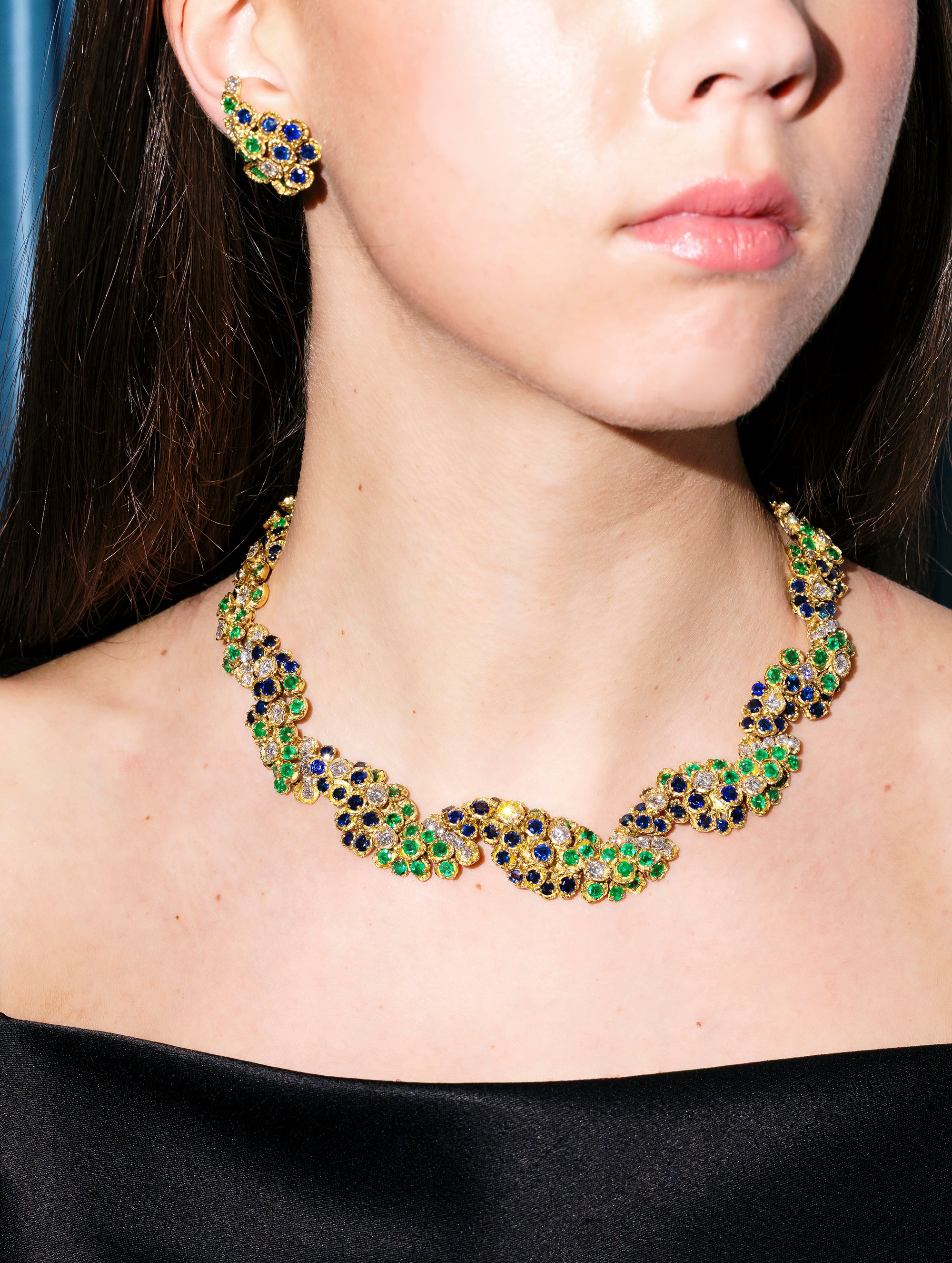 French Diamond, Sapphire, & Emerald Suite, Circa 1970s