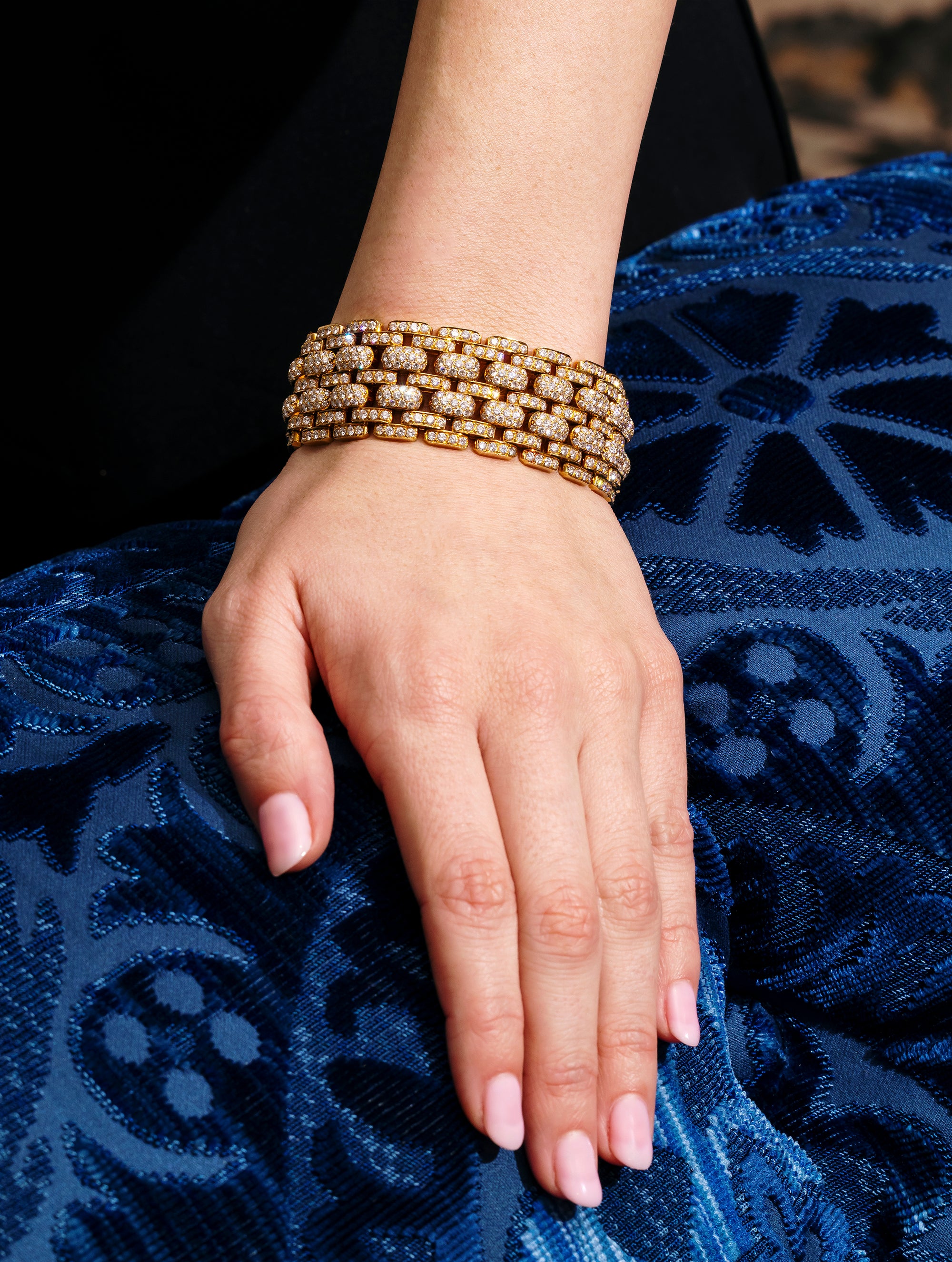 Vintage Cartier Diamond 'Mailon Panthère' Bracelet