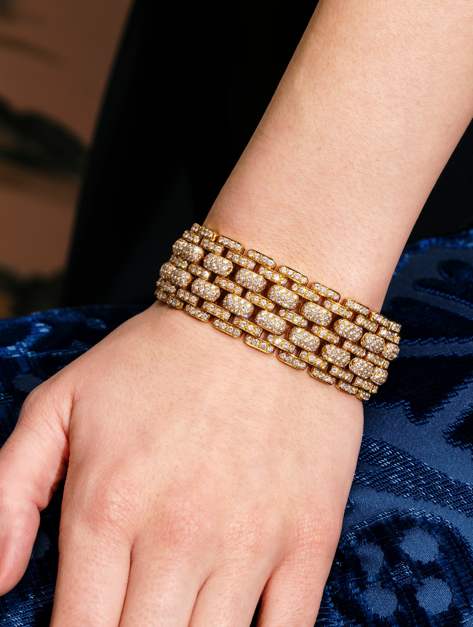 Vintage Cartier Diamond 'Mailon Panthère' Bracelet