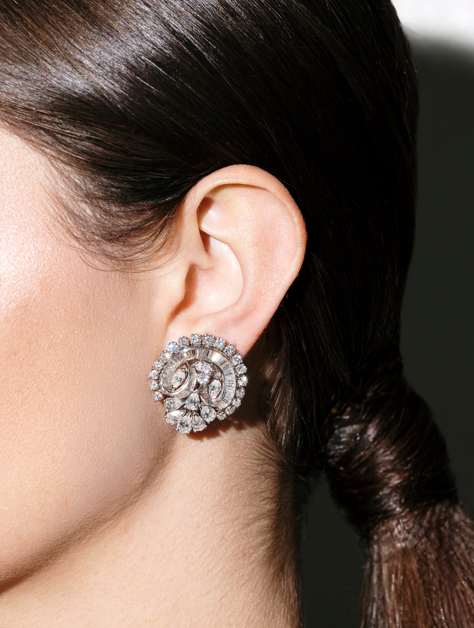 Diamond & Pearl Transformable Day/Night Earrings, Circa 1950s