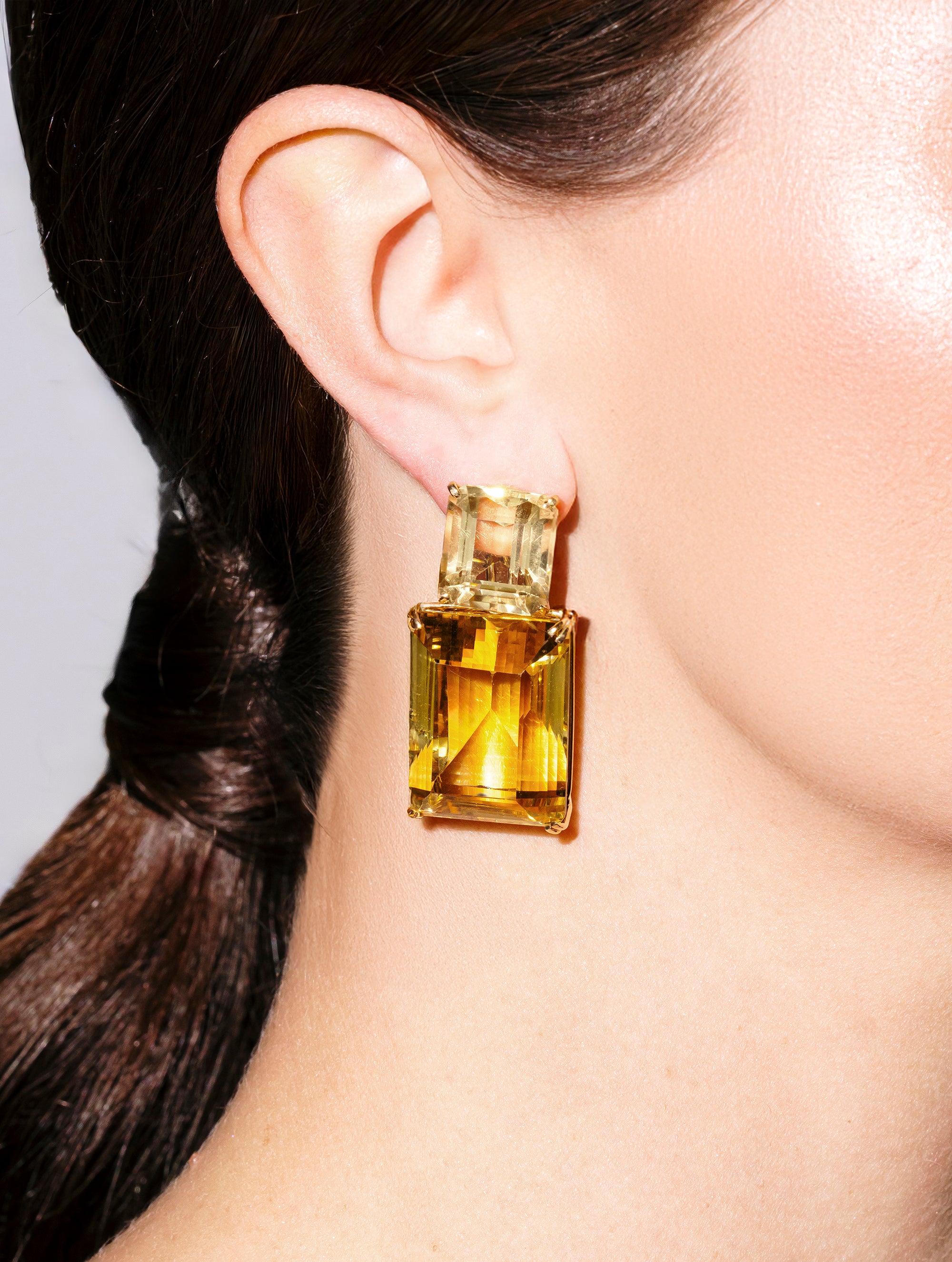 Vintage Citrine Drop Earrings