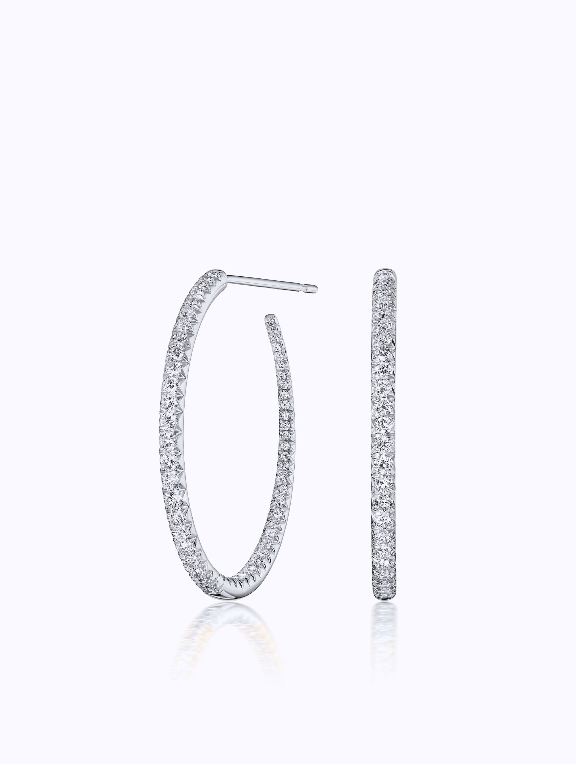 ÉTOILE DIAMOND HOOP EARRINGS