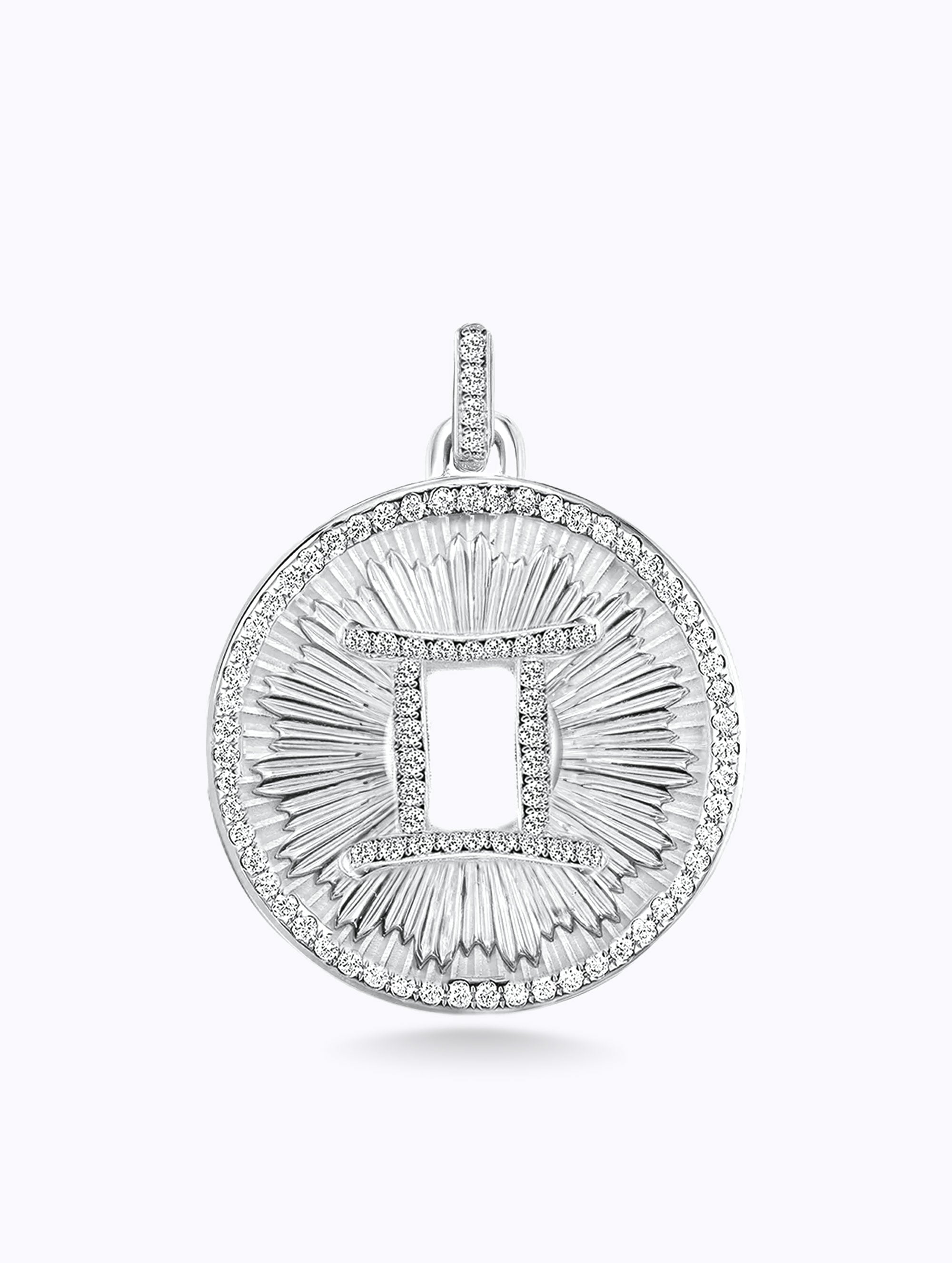 Aurora All Diamond Zodiac Medallion