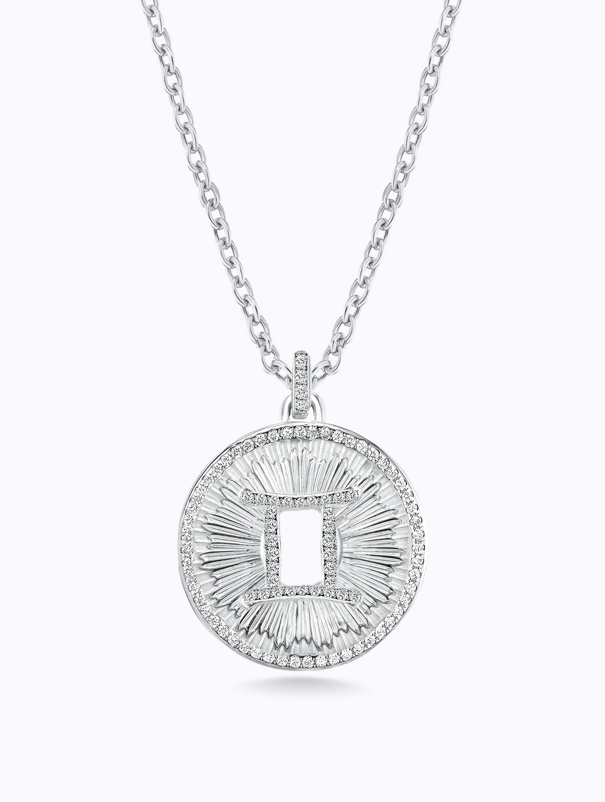 Aurora All Diamond Zodiac Medallion