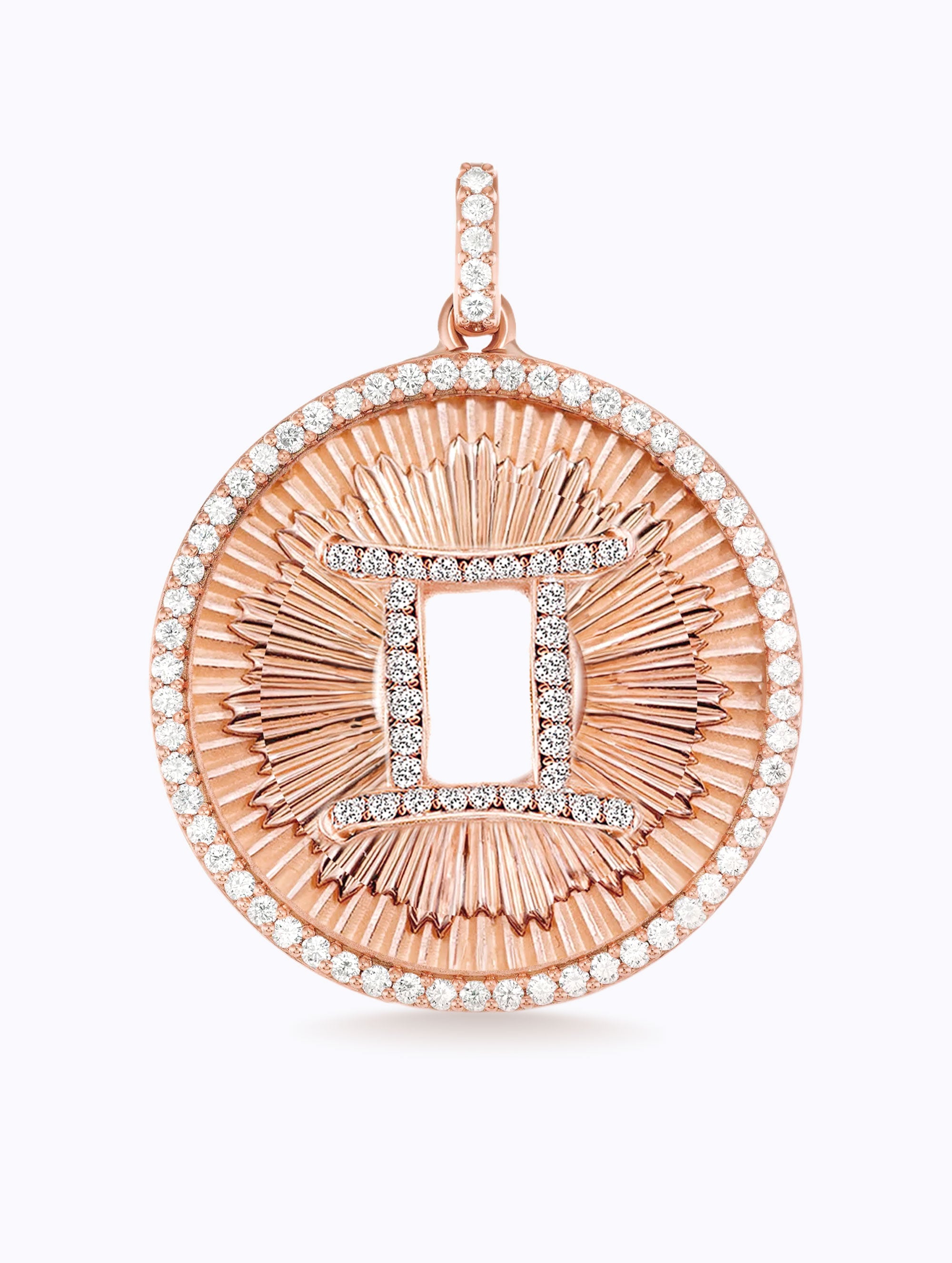 Aurora All Diamond Zodiac Medallion