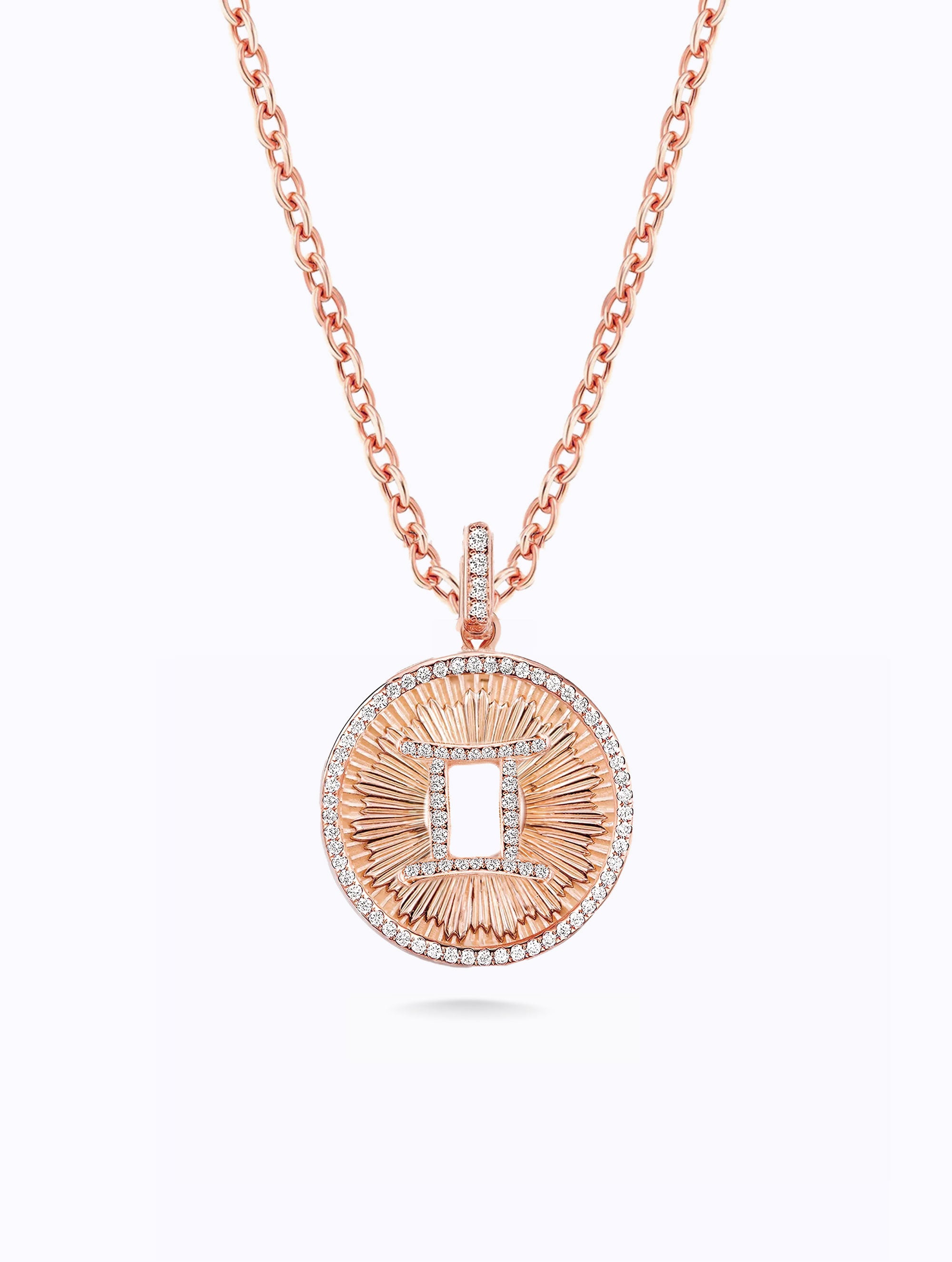 Aurora All Diamond Zodiac Medallion