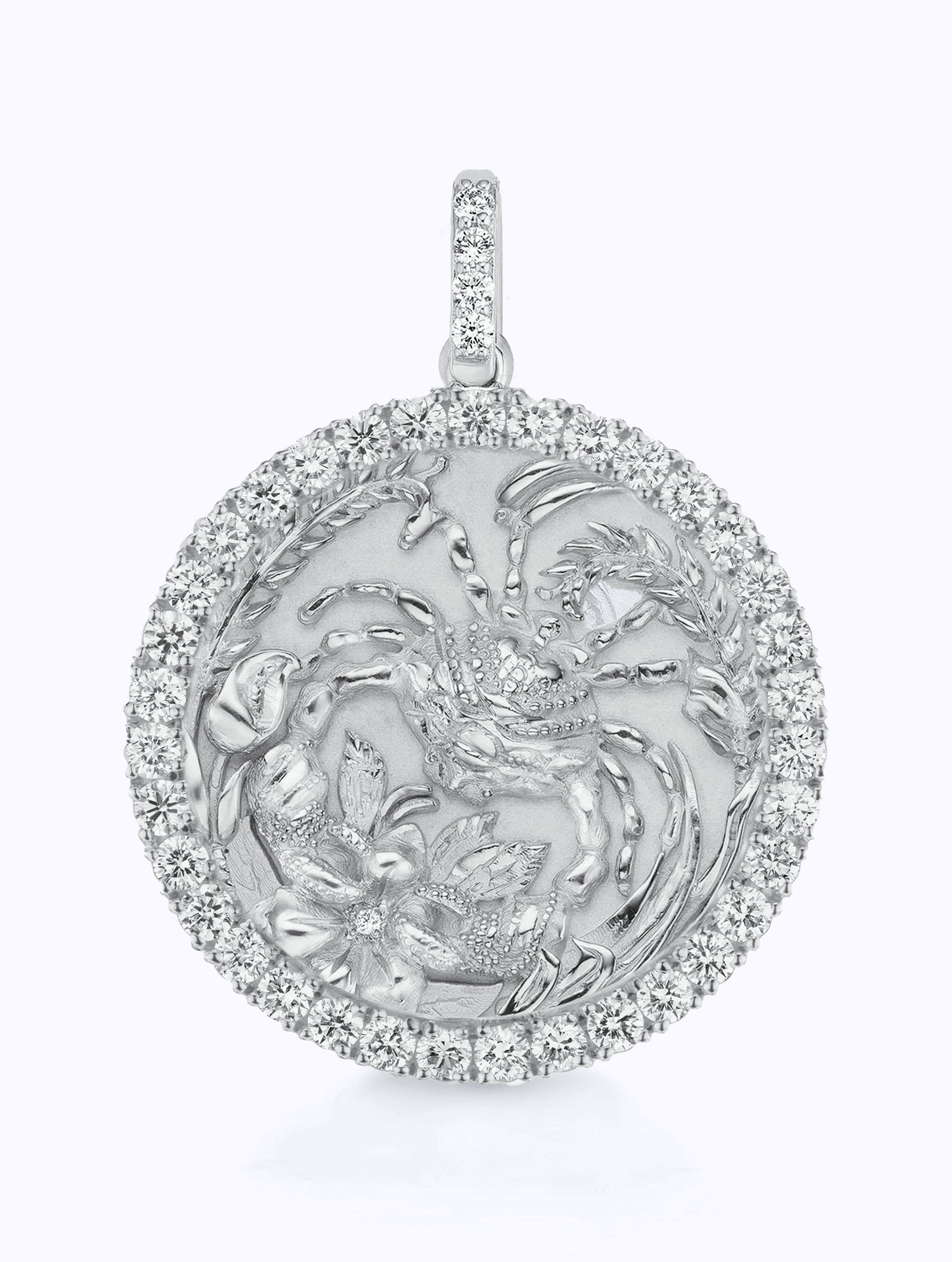 ALL DIAMOND ZODIAC MEDALLION
