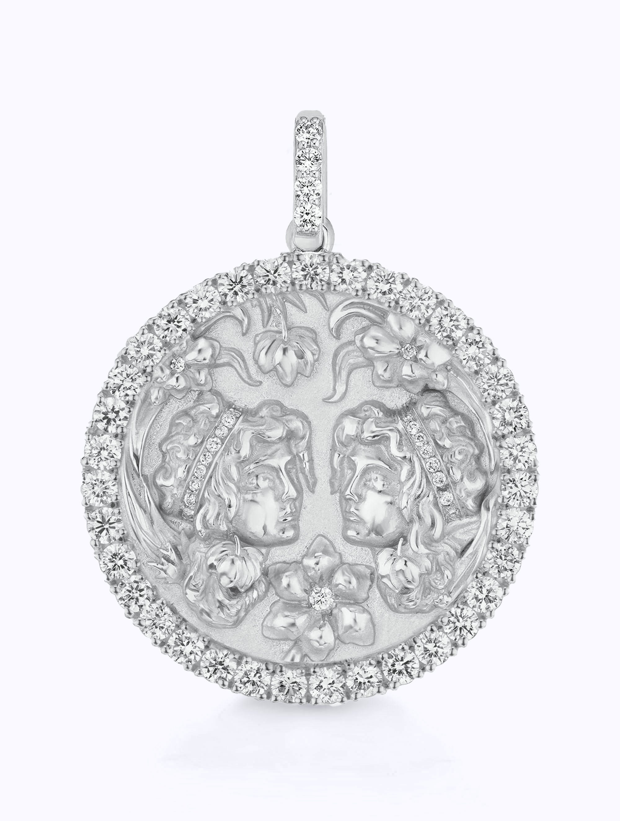 ALL DIAMOND ZODIAC MEDALLION