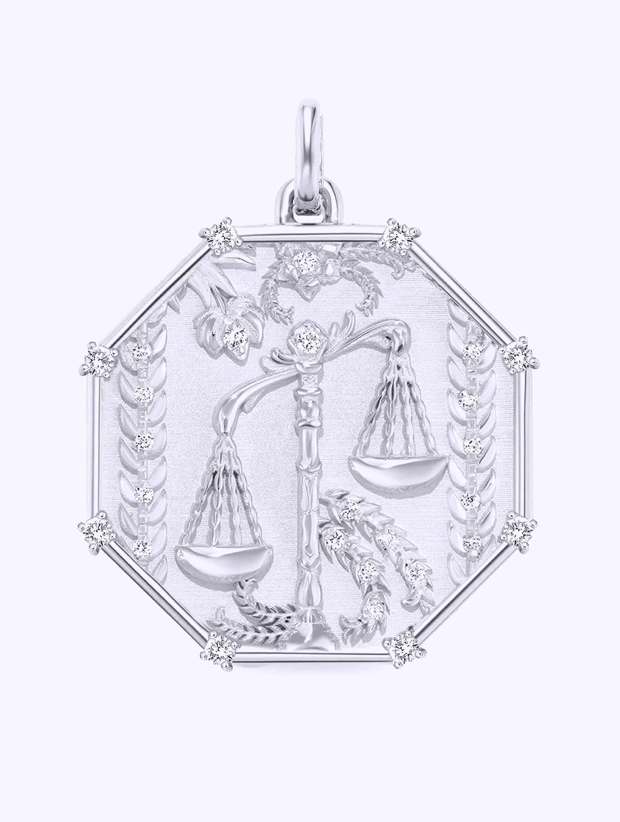 8 DIAMOND TALISMAN ZODIAC MEDALLION