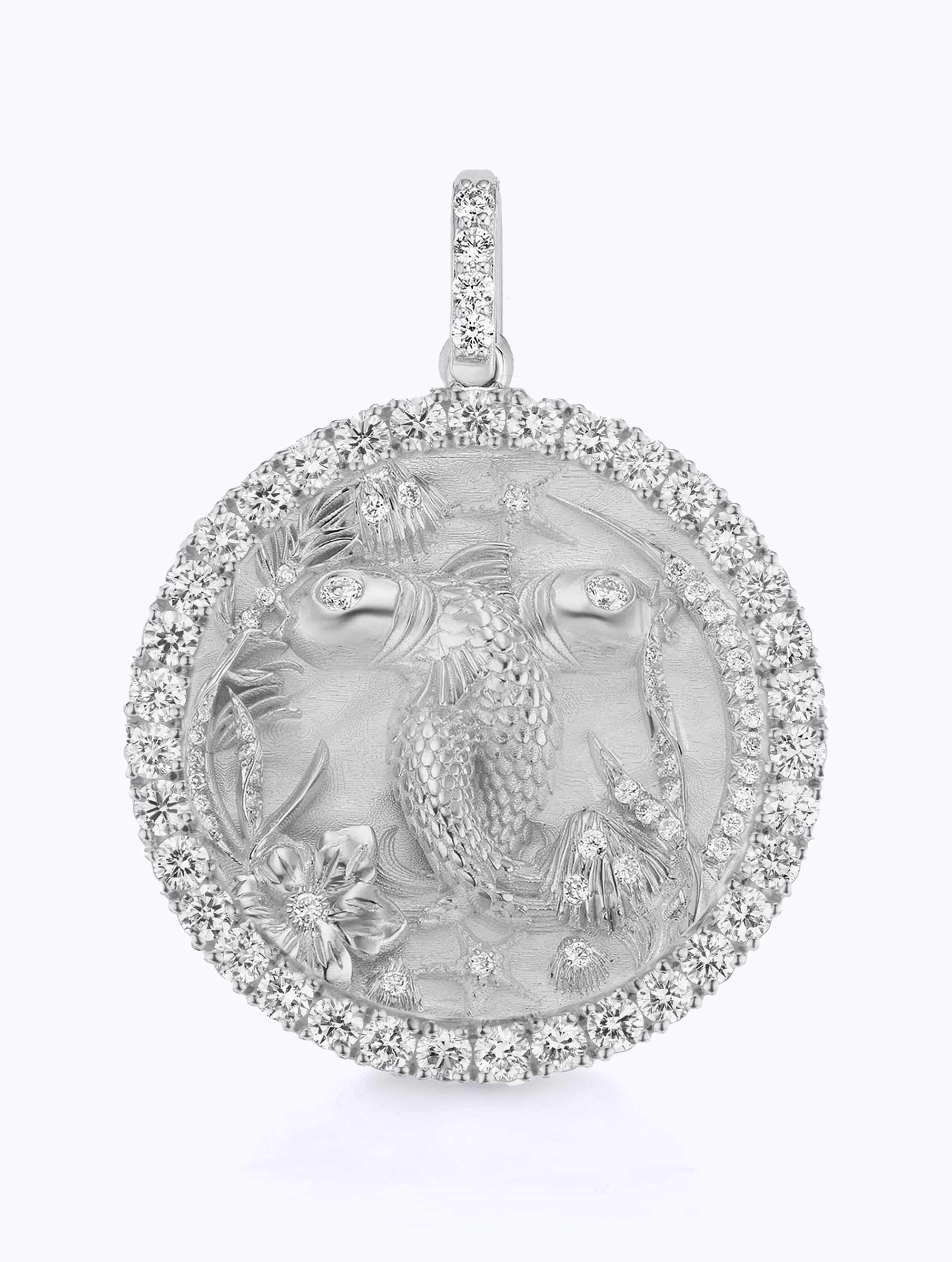 ALL DIAMOND ZODIAC MEDALLION