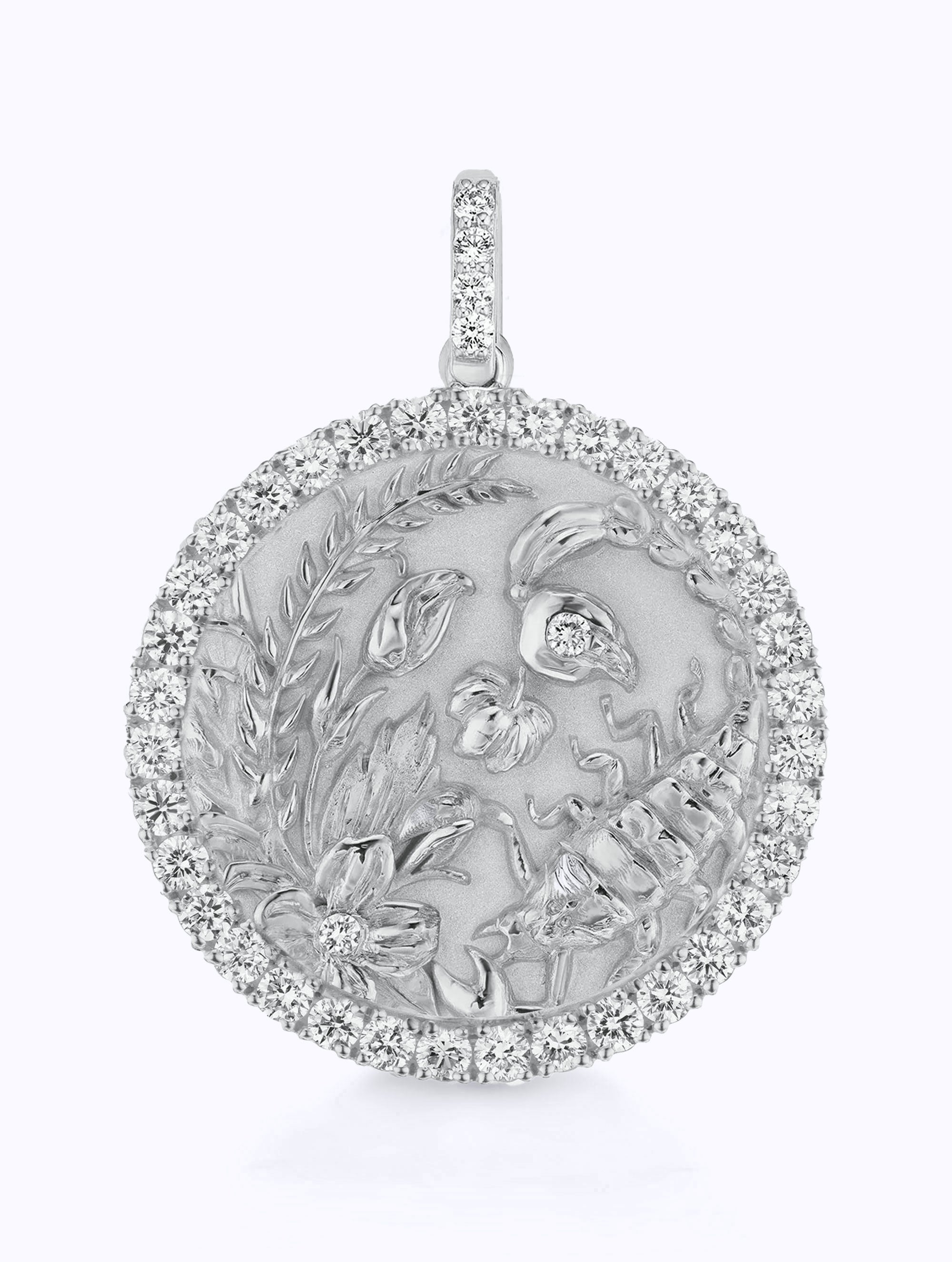 ALL DIAMOND ZODIAC MEDALLION
