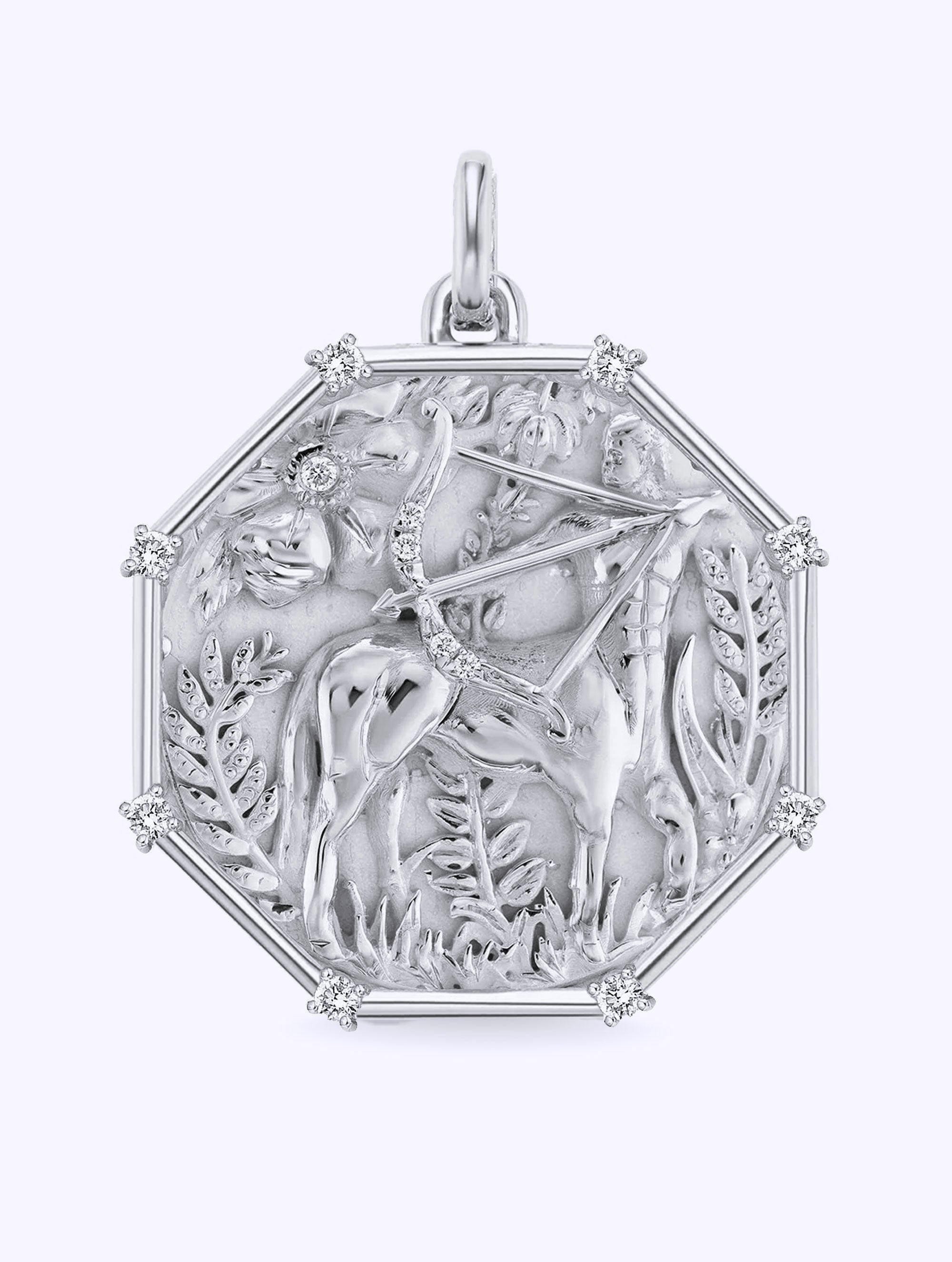 8 DIAMOND TALISMAN ZODIAC MEDALLION