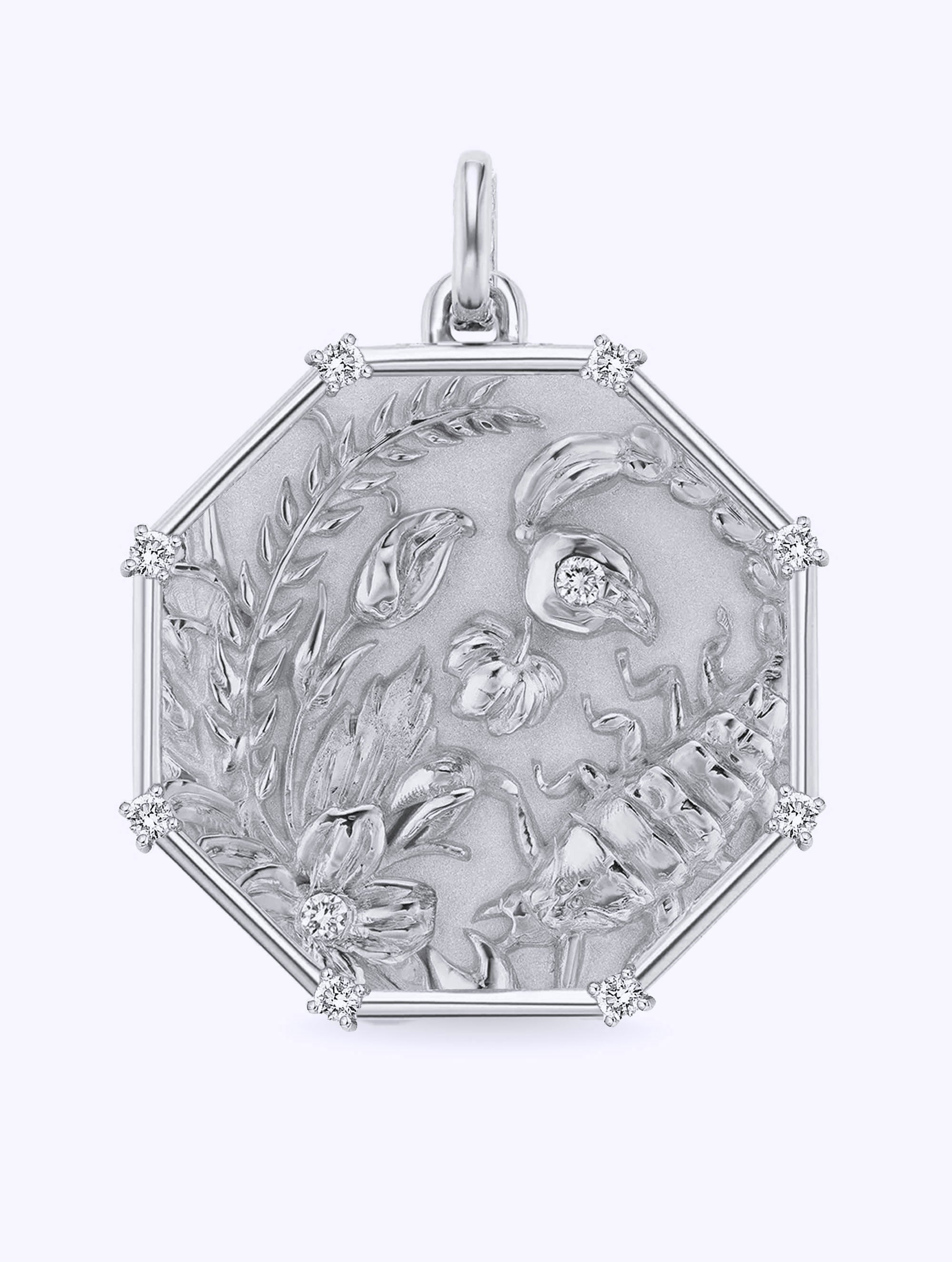 8 DIAMOND TALISMAN ZODIAC MEDALLION