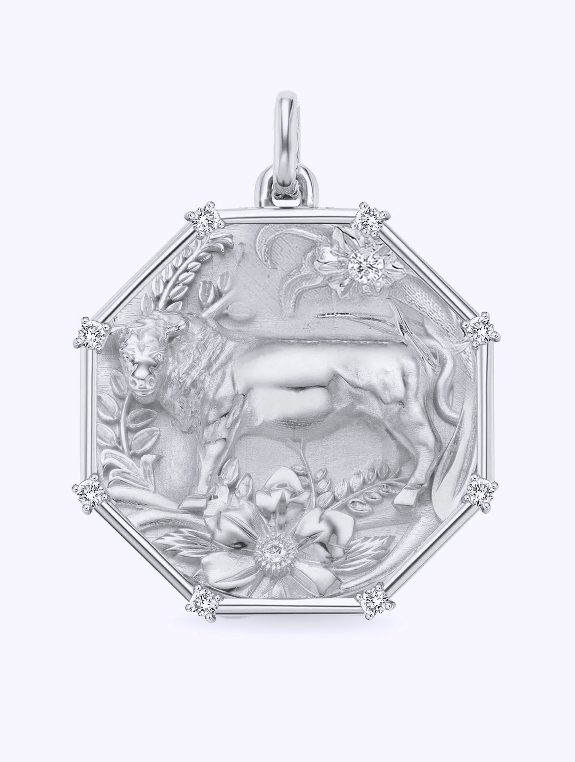 8 DIAMOND TALISMAN ZODIAC MEDALLION