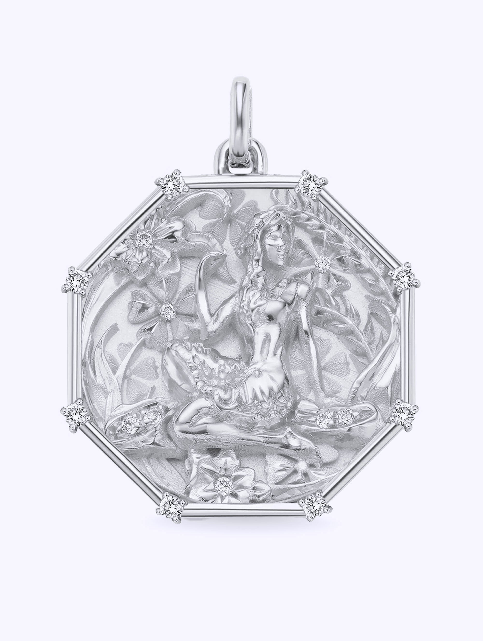 8 DIAMOND TALISMAN ZODIAC MEDALLION