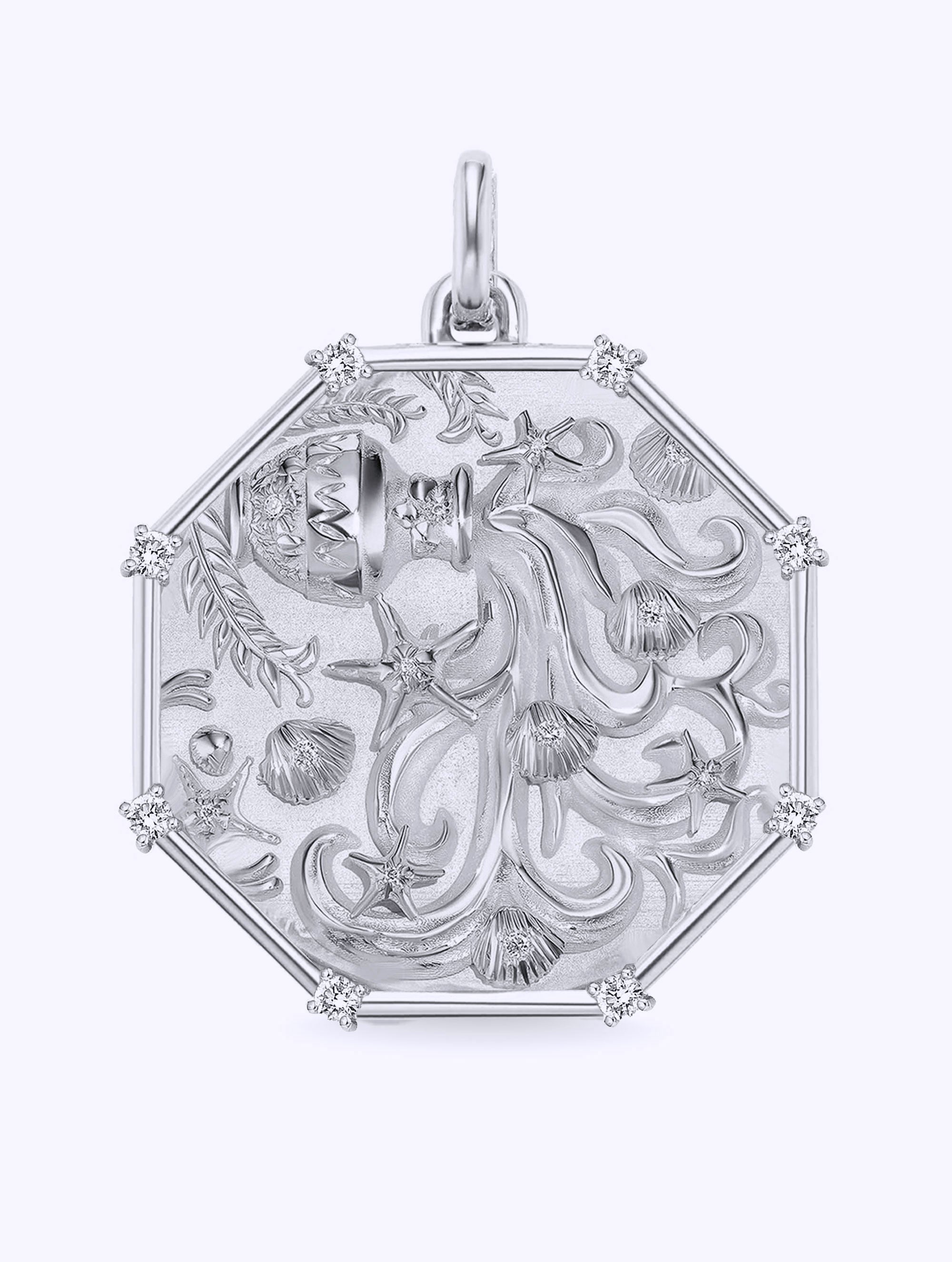 8 DIAMOND TALISMAN ZODIAC MEDALLION