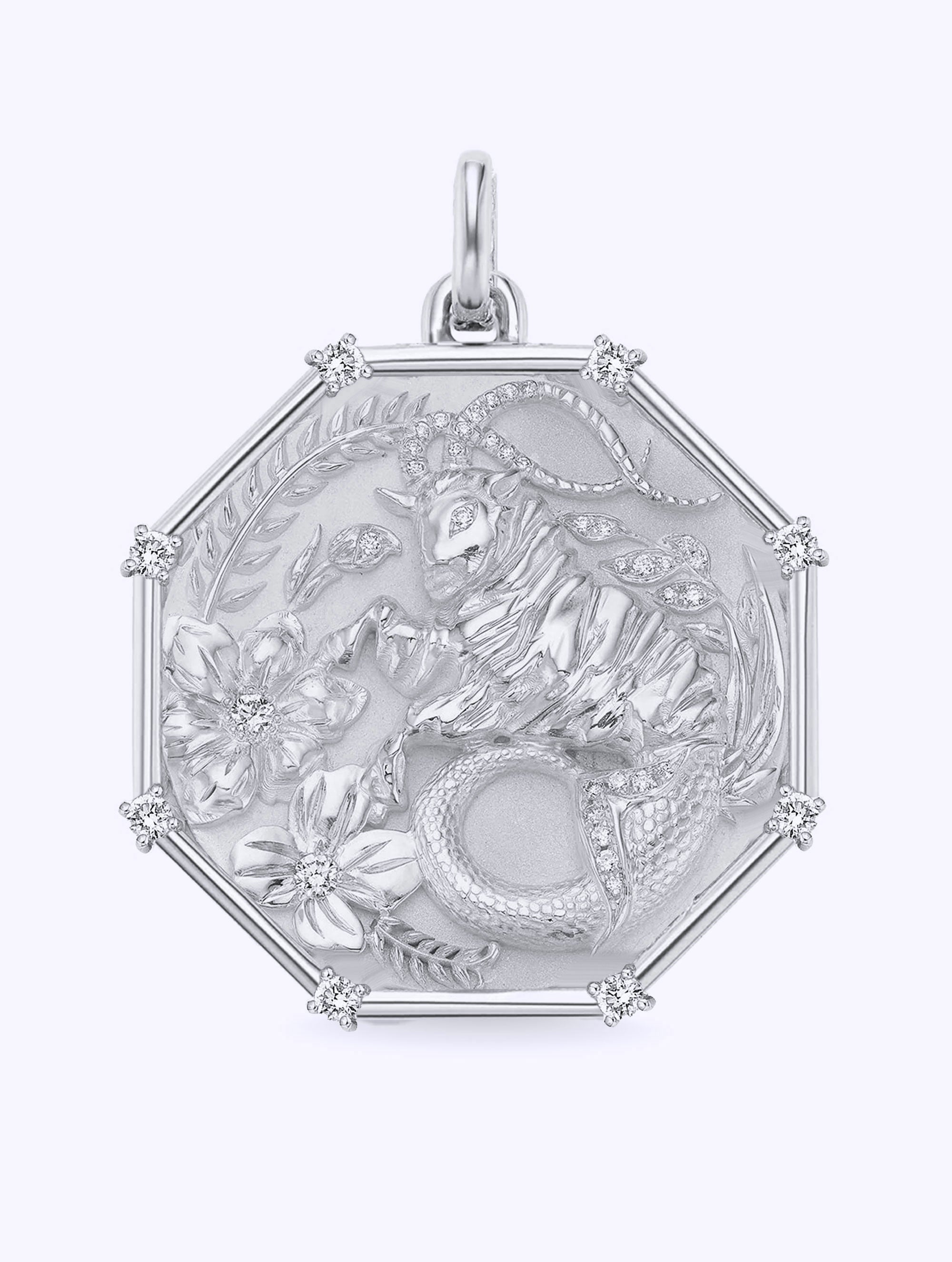 8 DIAMOND TALISMAN ZODIAC MEDALLION