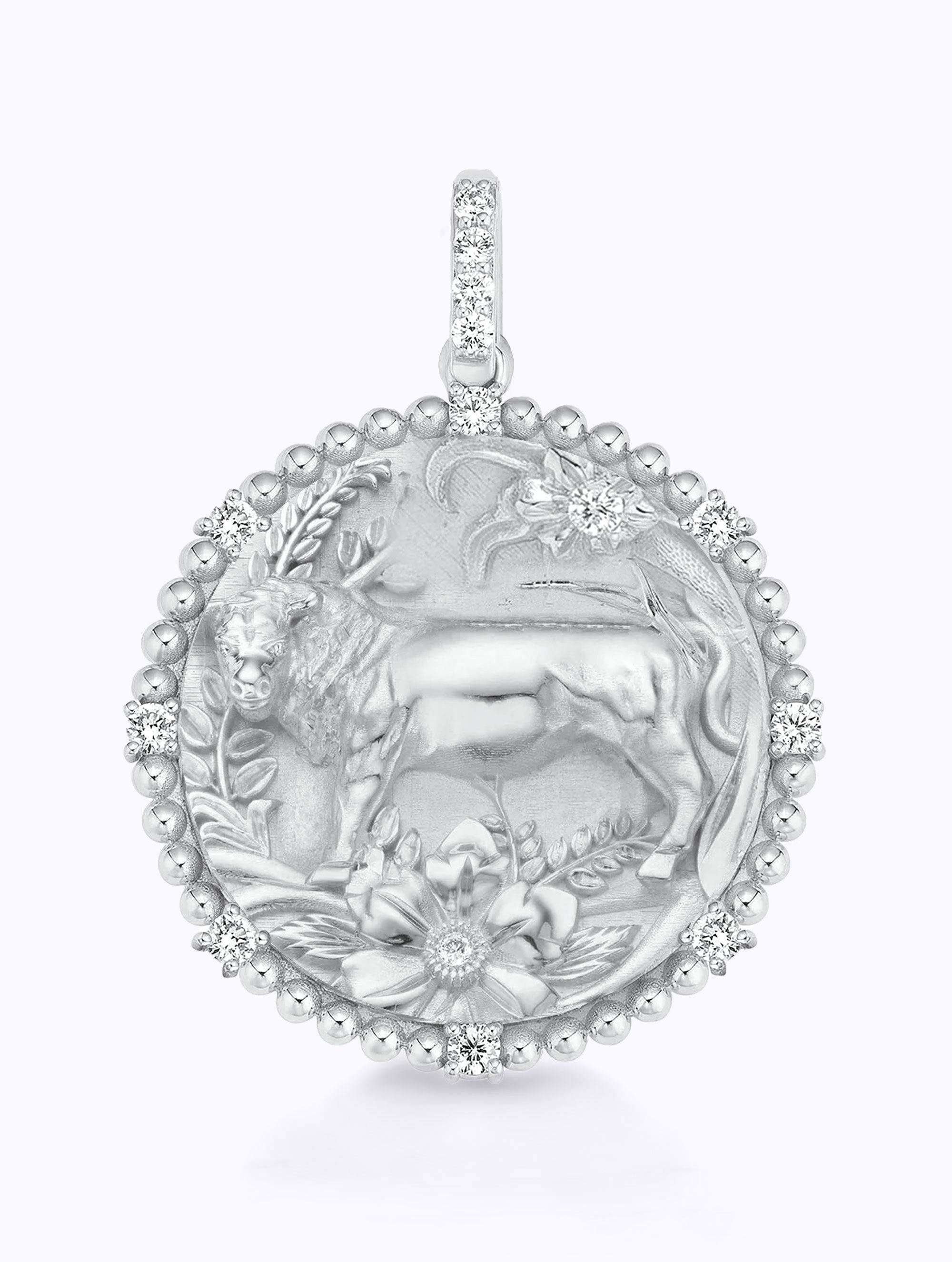 8 DIAMOND ZODIAC MEDALLION