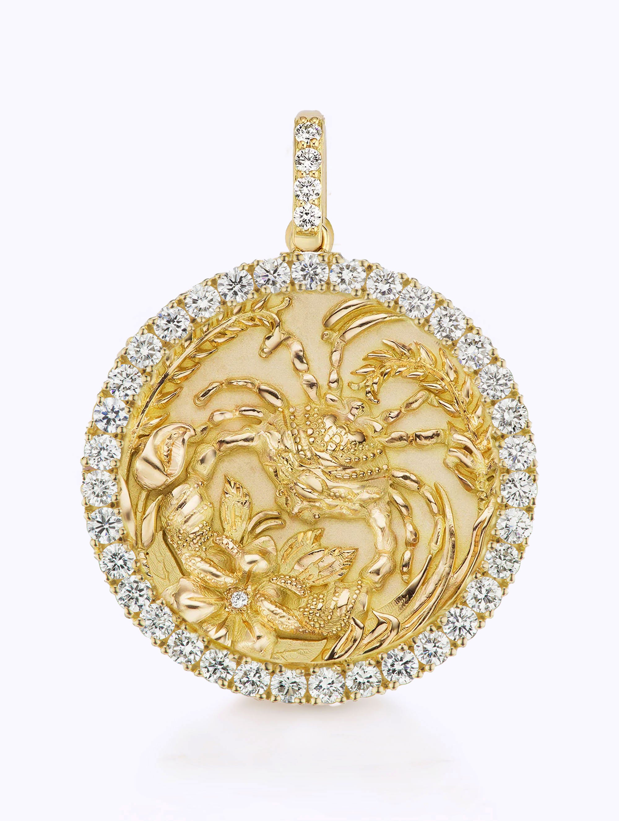 ALL DIAMOND ZODIAC MEDALLION
