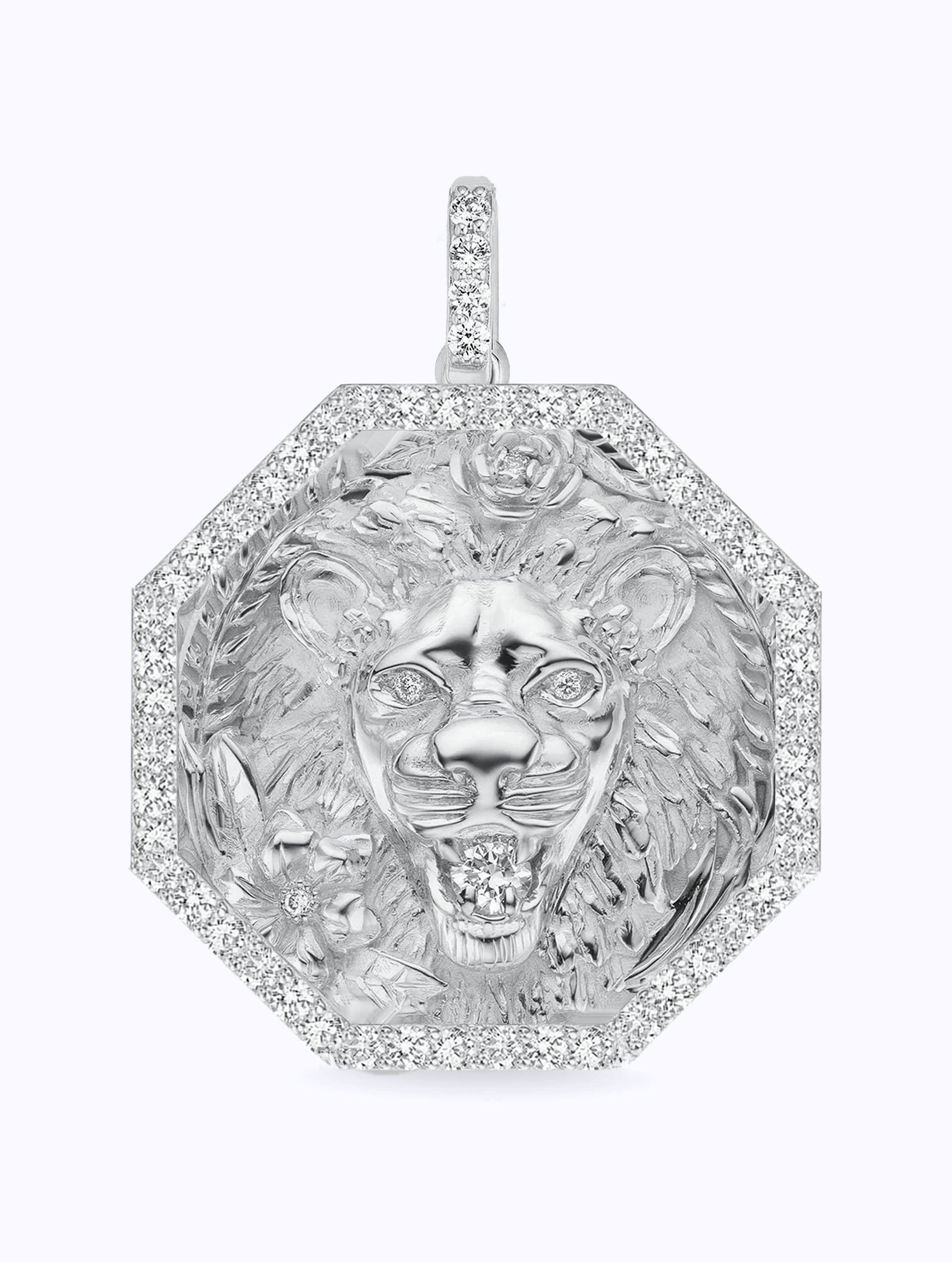 ALL DIAMOND TALISMAN ZODIAC MEDALLION