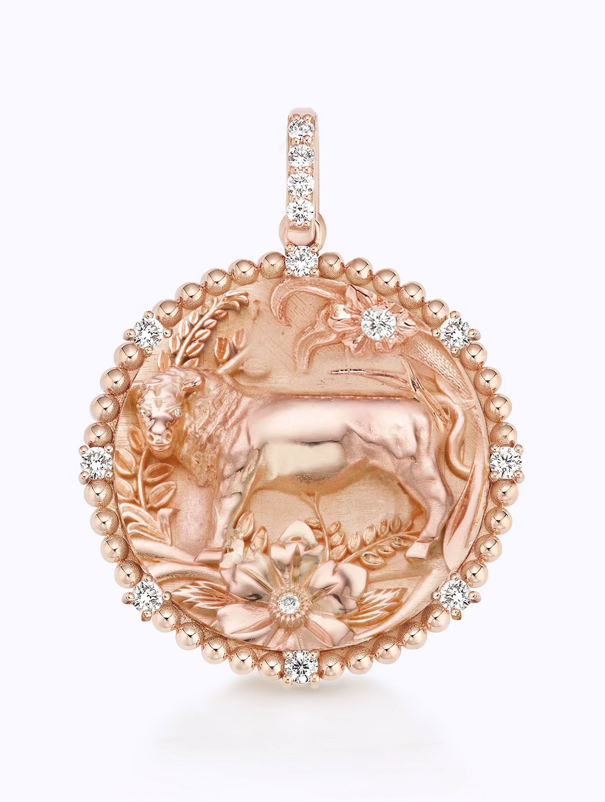 8 DIAMOND ZODIAC MEDALLION