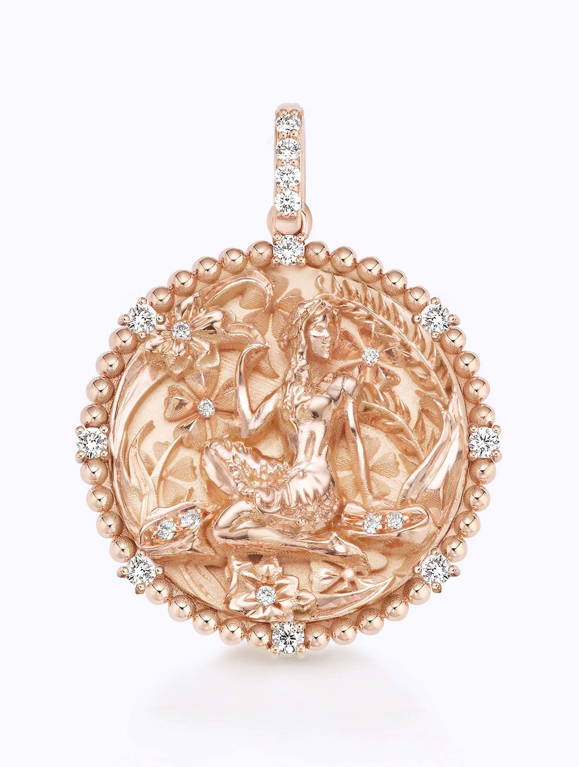 8 DIAMOND ZODIAC MEDALLION