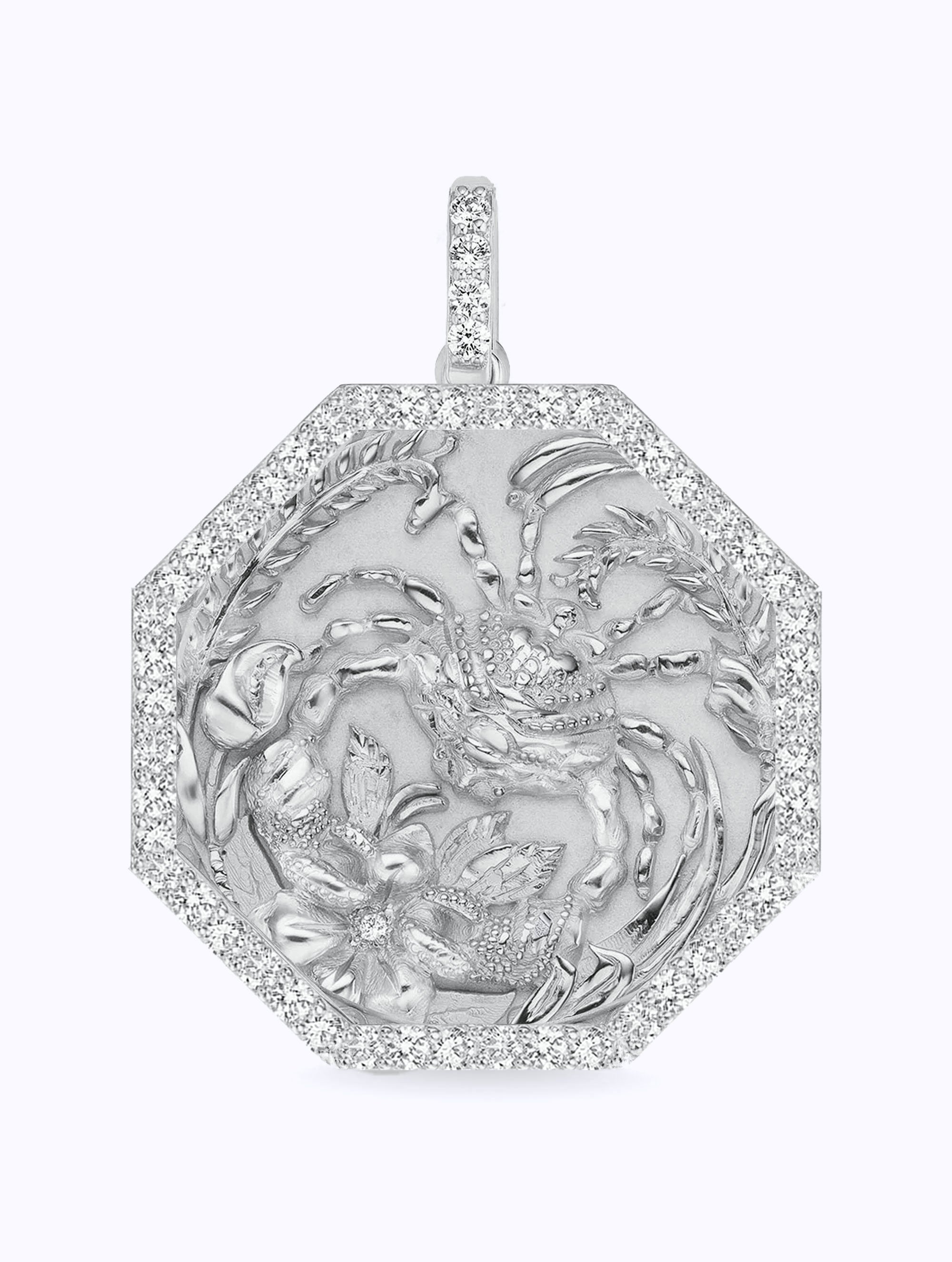 ALL DIAMOND TALISMAN ZODIAC MEDALLION