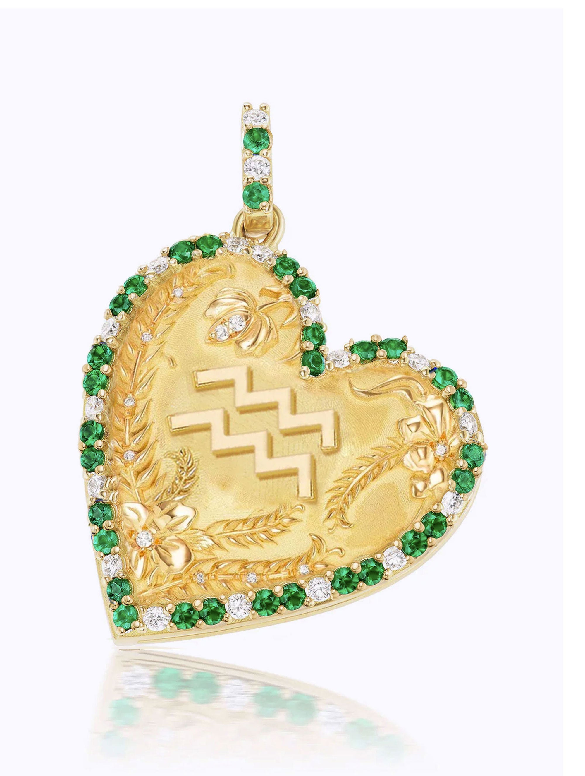 Memoir BIRTHSTONE Zodiac HEART LOCKET