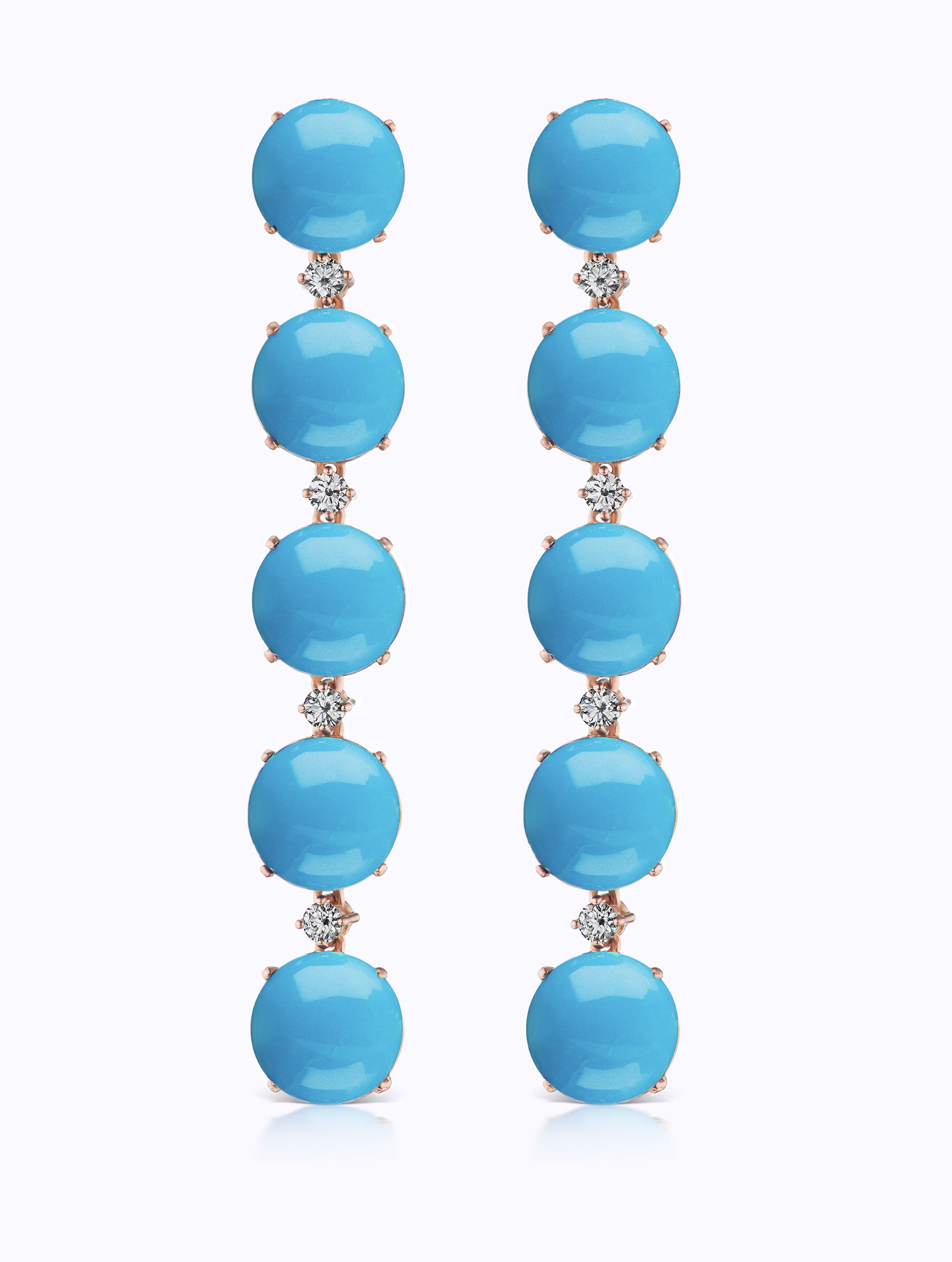 CONFETTI TURQUOISE & DIAMOND DROP EARRINGS