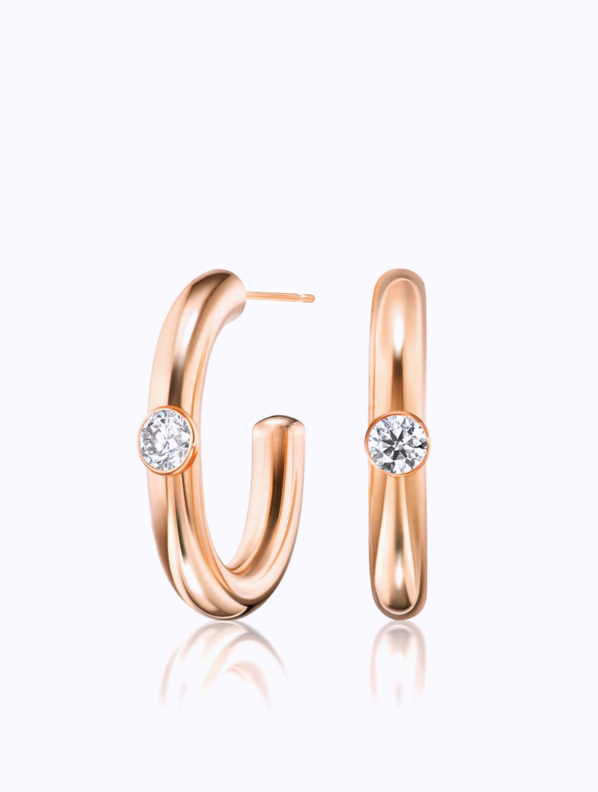 JUMBO DIAMOND SLOAN HOOP EARRINGS