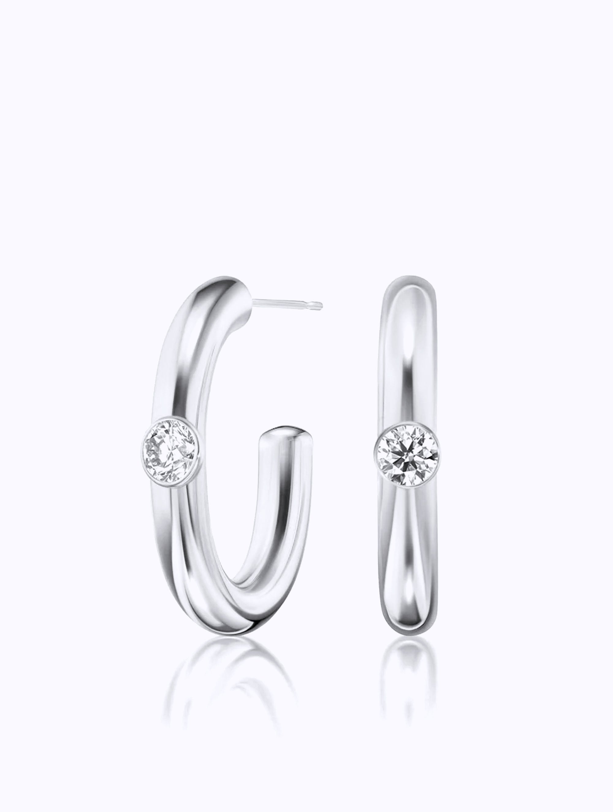 JUMBO DIAMOND SLOAN HOOP EARRINGS