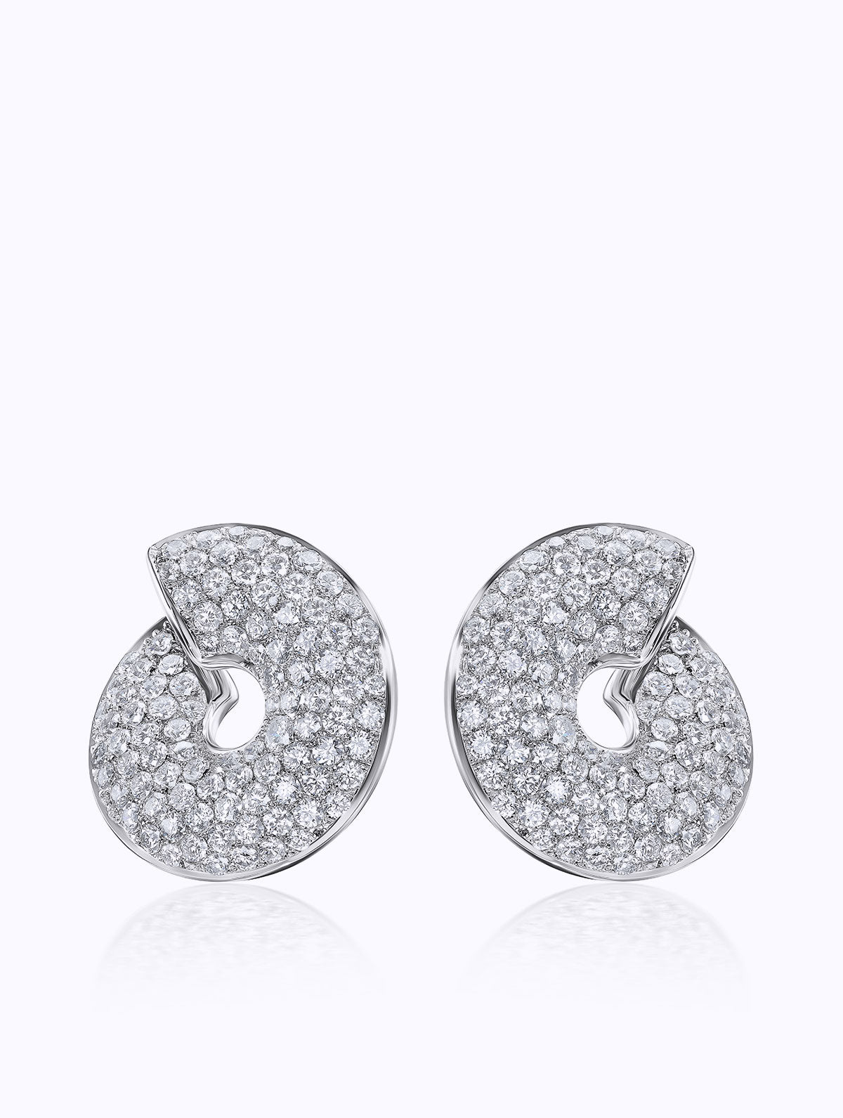 Sloan Pavé Diamond Swoop Earrings