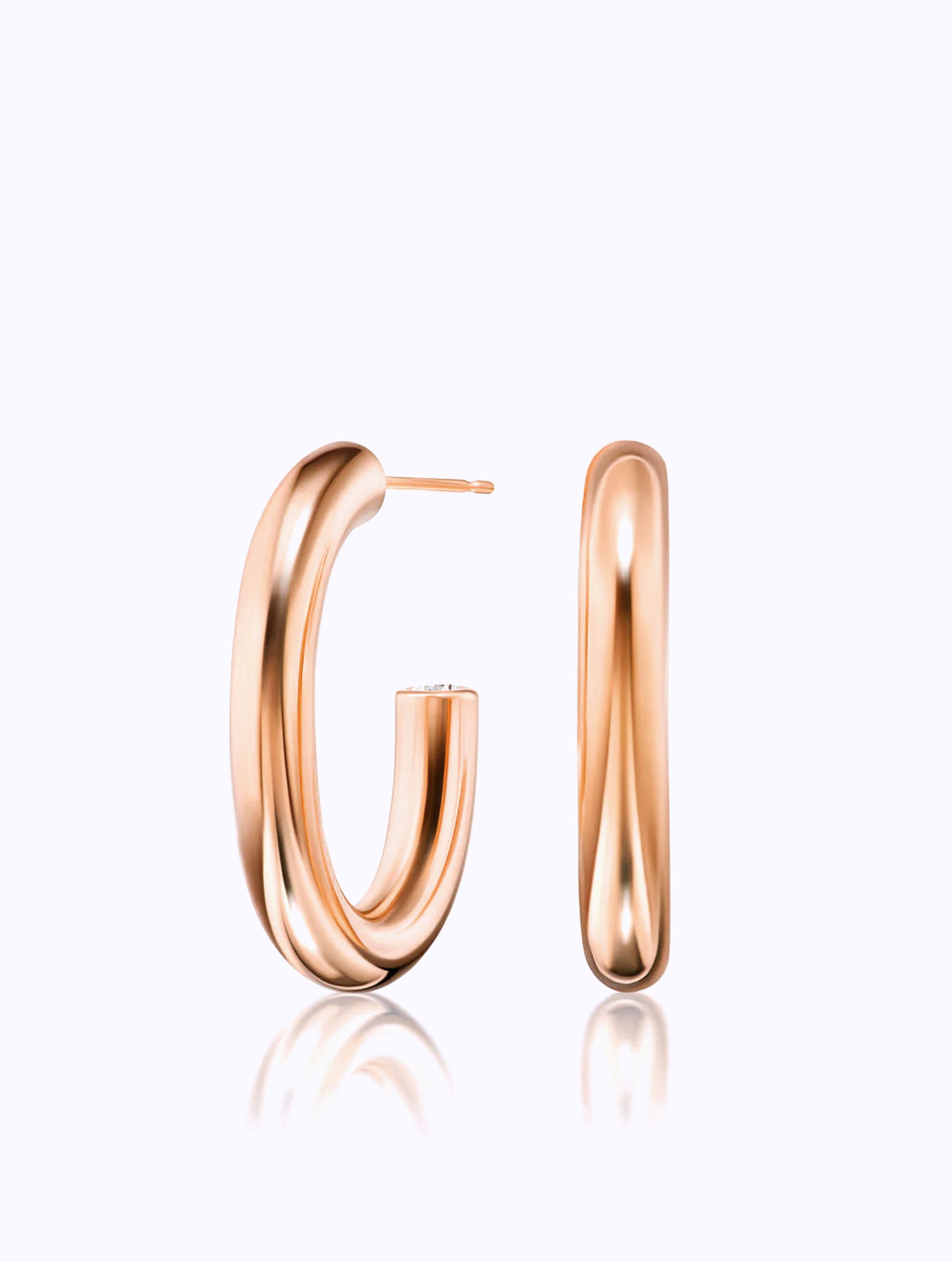 JUMBO SLOAN SECRET DIAMOND HOOP EARRINGS
