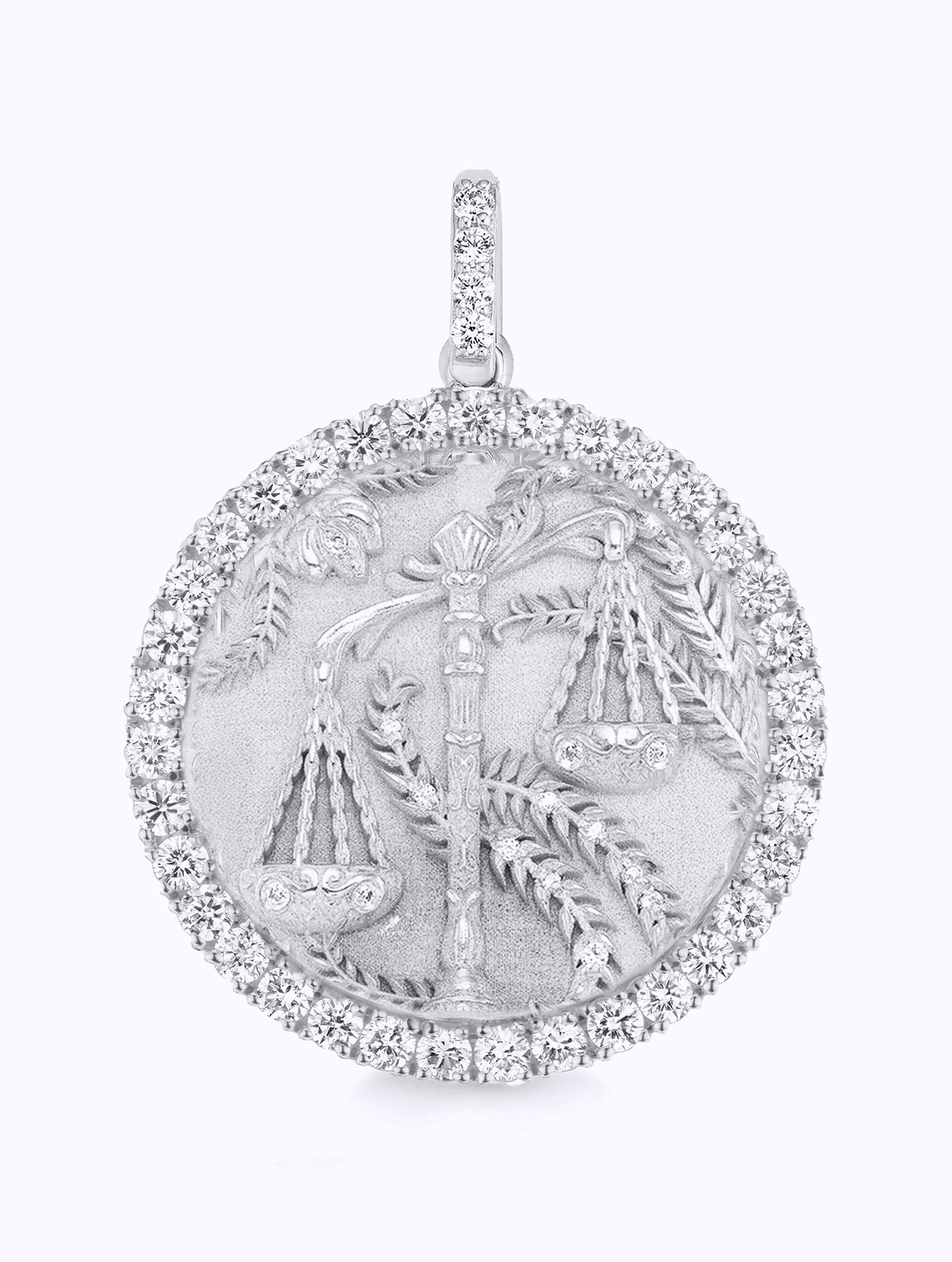 ALL DIAMOND ZODIAC MEDALLION