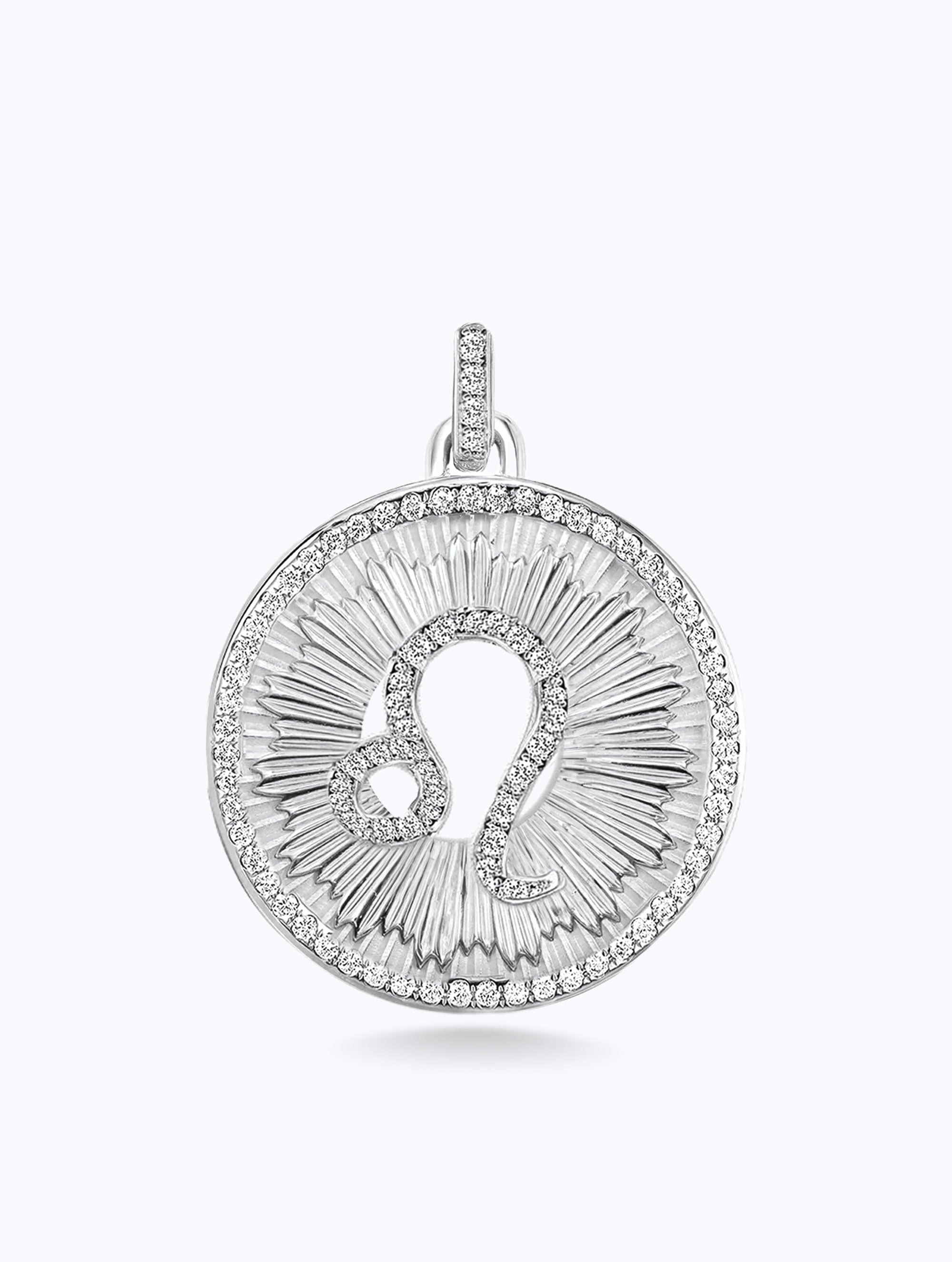 Aurora All Diamond Zodiac Medallion