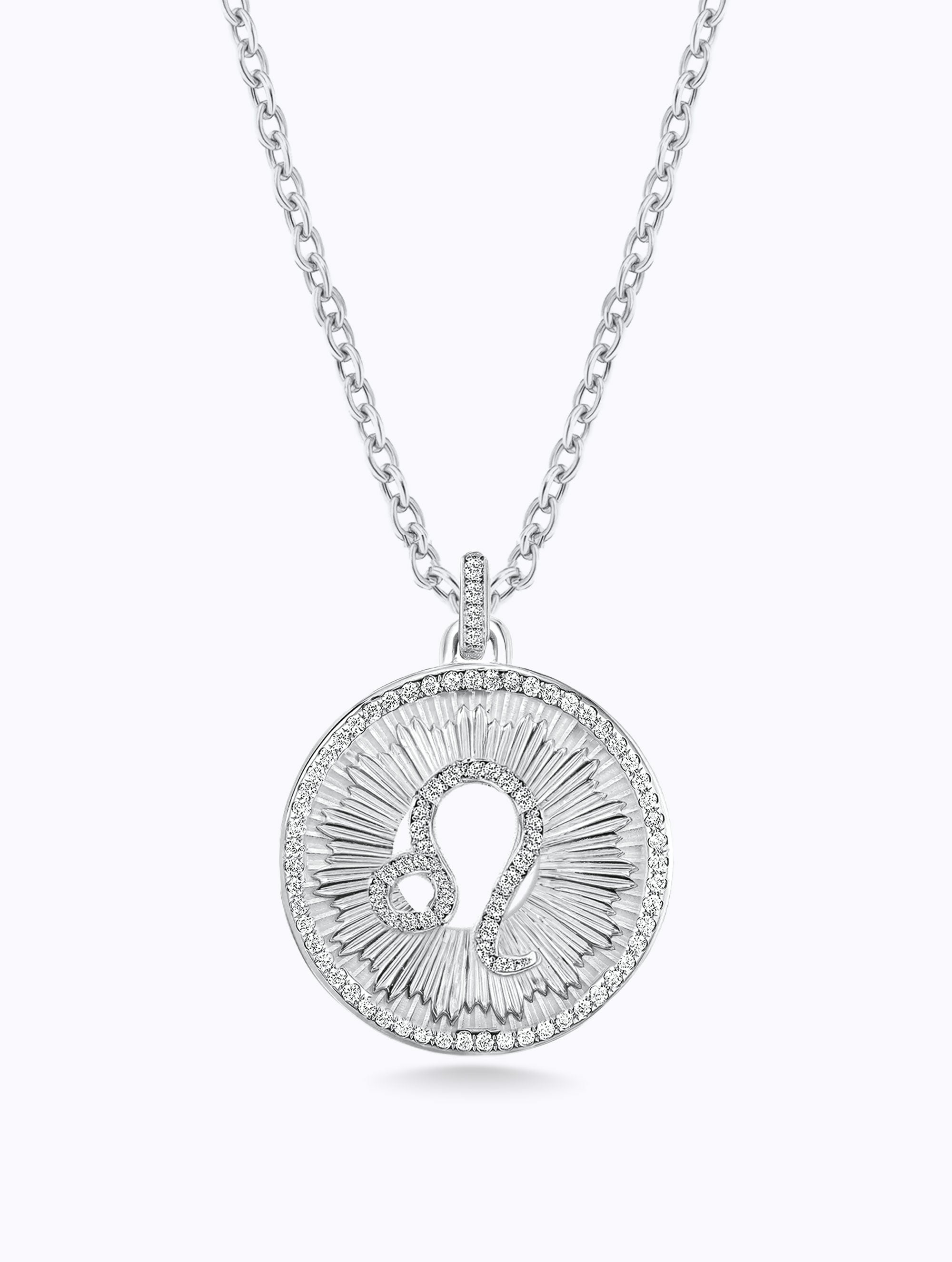 Aurora All Diamond Zodiac Medallion