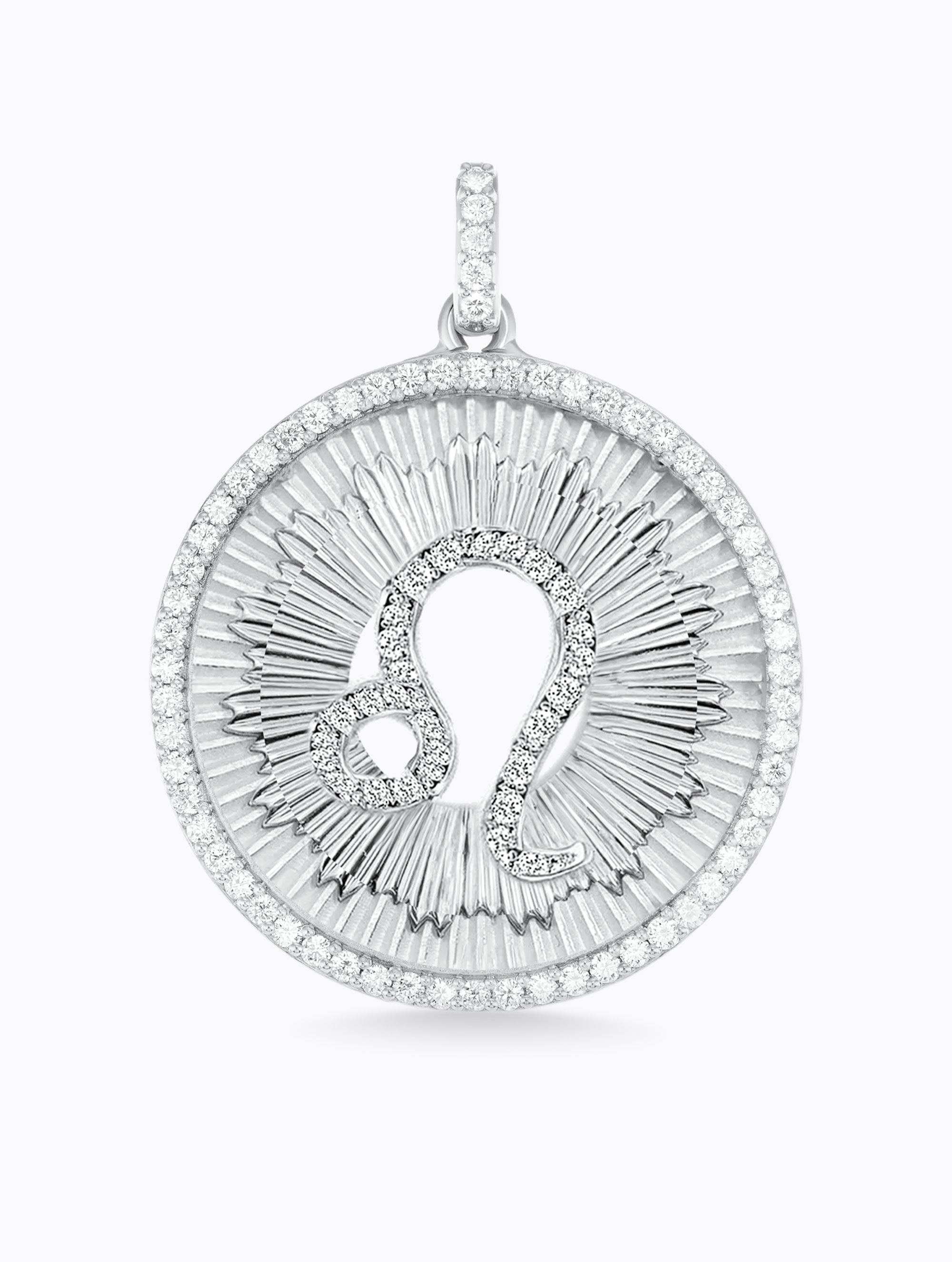 Aurora All Diamond Zodiac Medallion